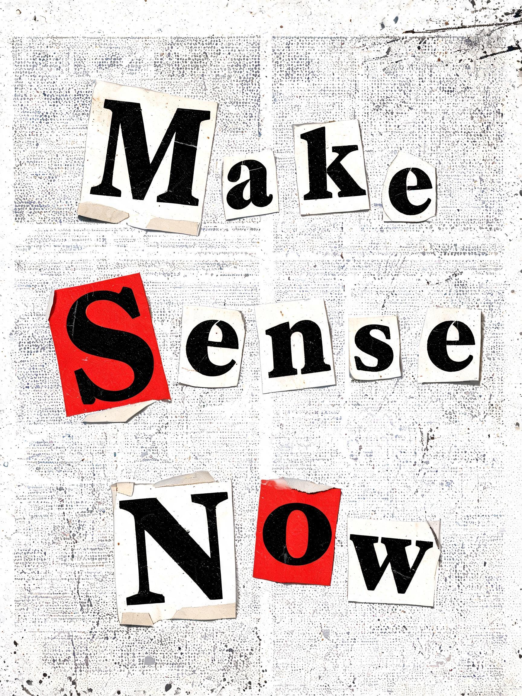 "Make Sense Now" — Grunge text effect