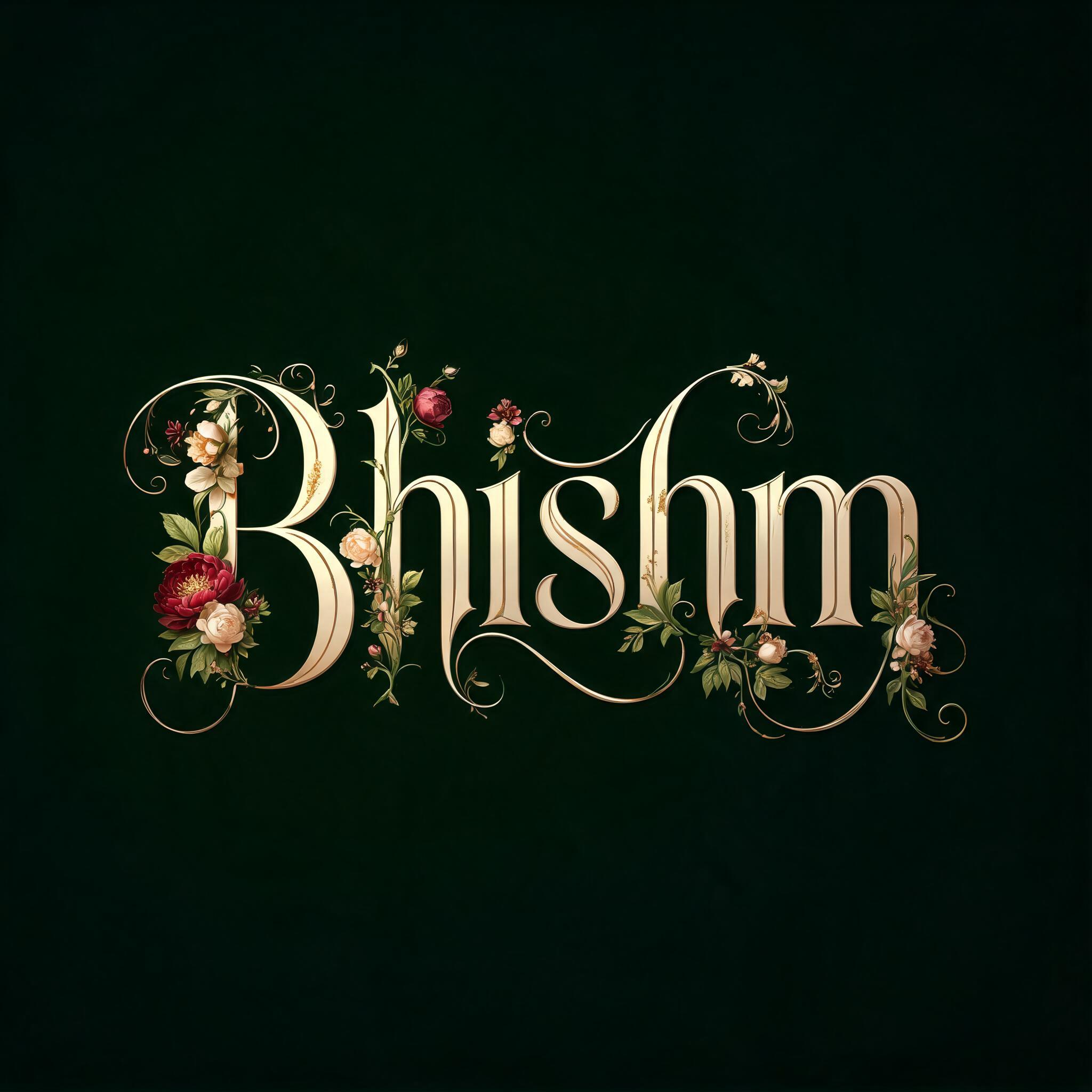 "Bhishm" — Floral | AI Text Effect Generator