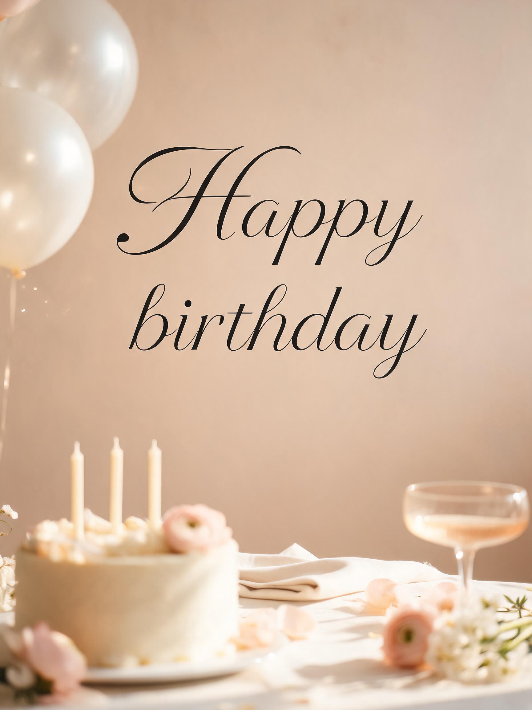 "Happy birthday" —  | AI Text Effect Generator