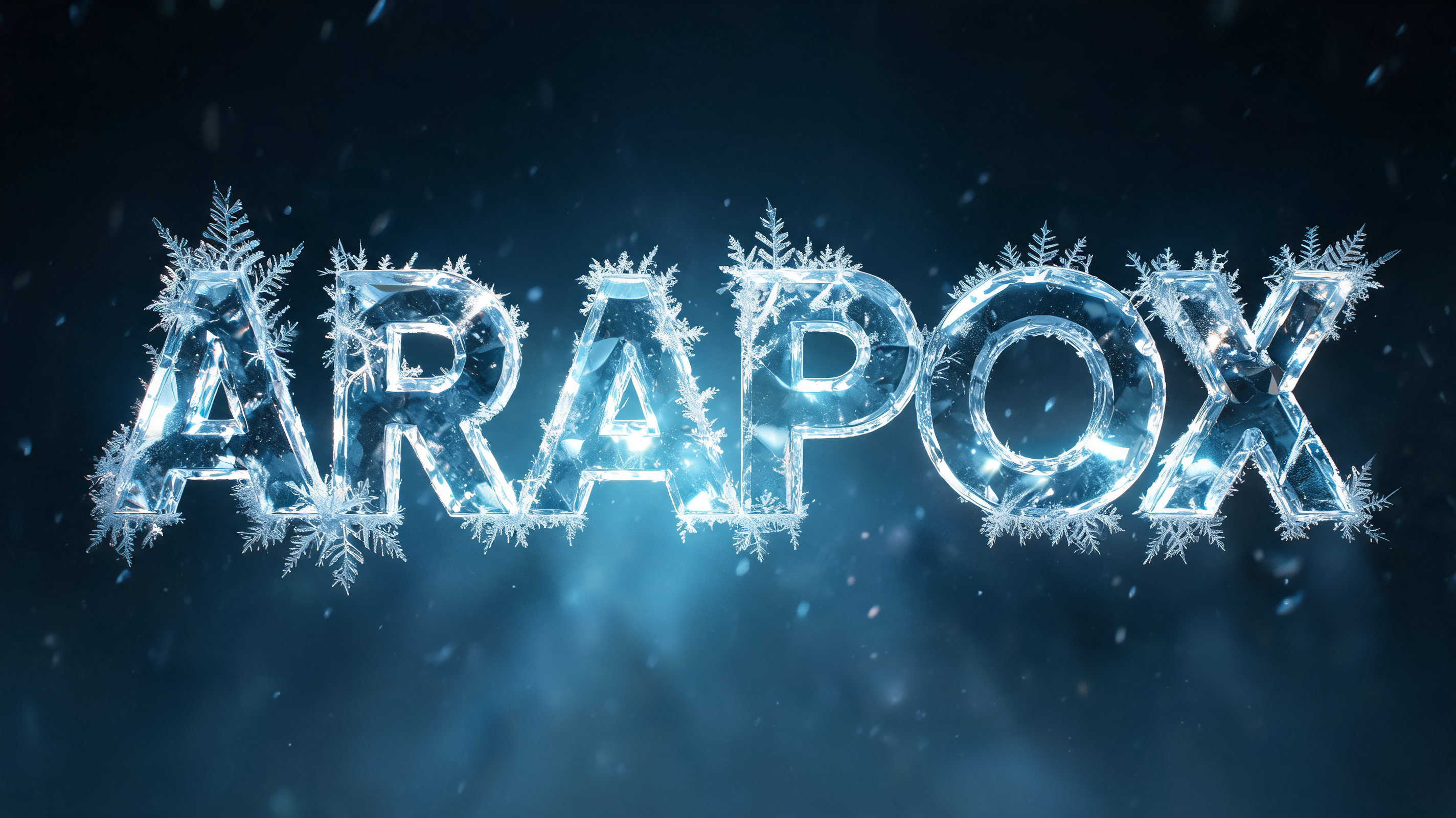 "ARAPOX" — Ice Crystal | AI Text Effect Generator