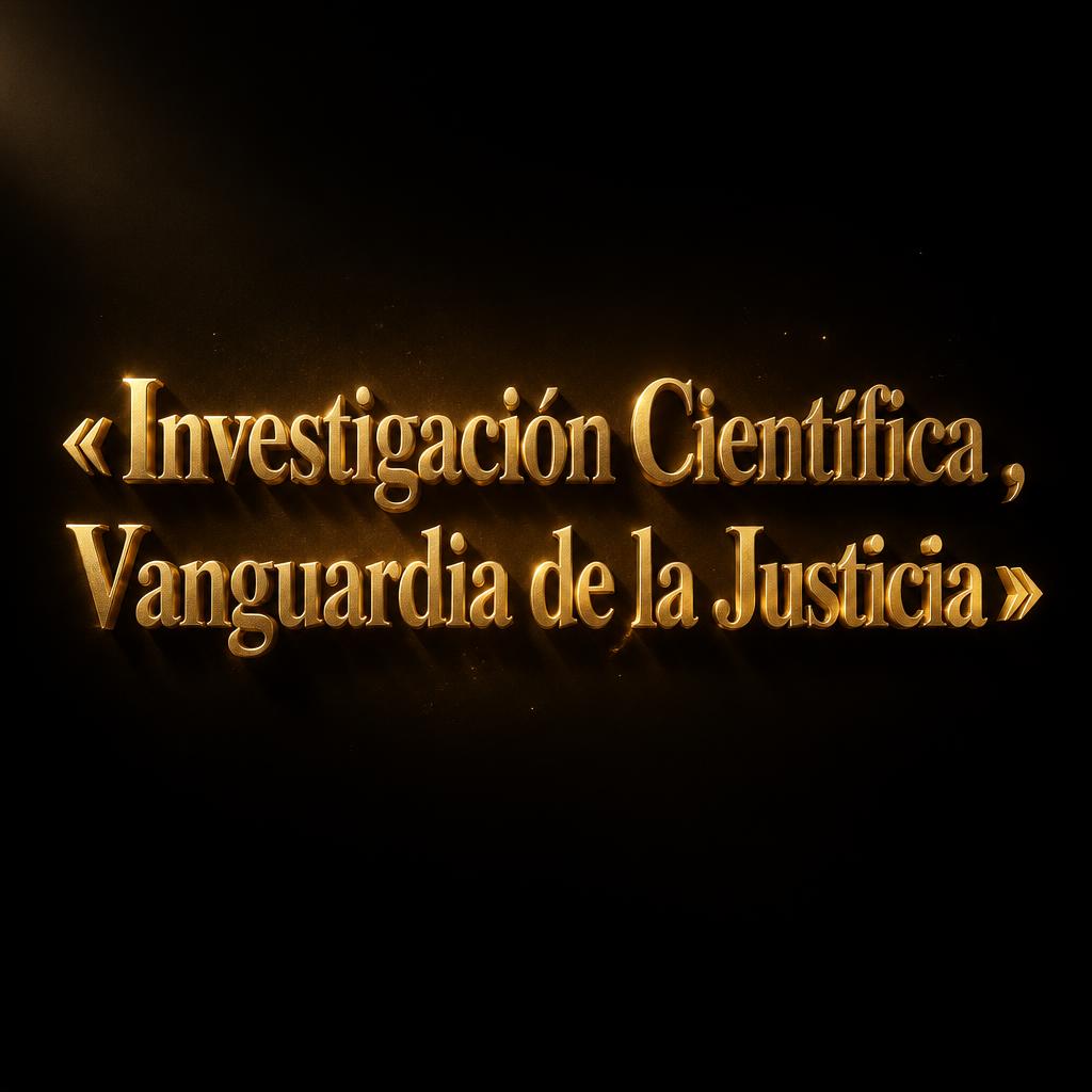 "«Investigación Científica ,
 Vanguardia de la Justicia »" — 3d Bold Gold | AI Text Effect Generator