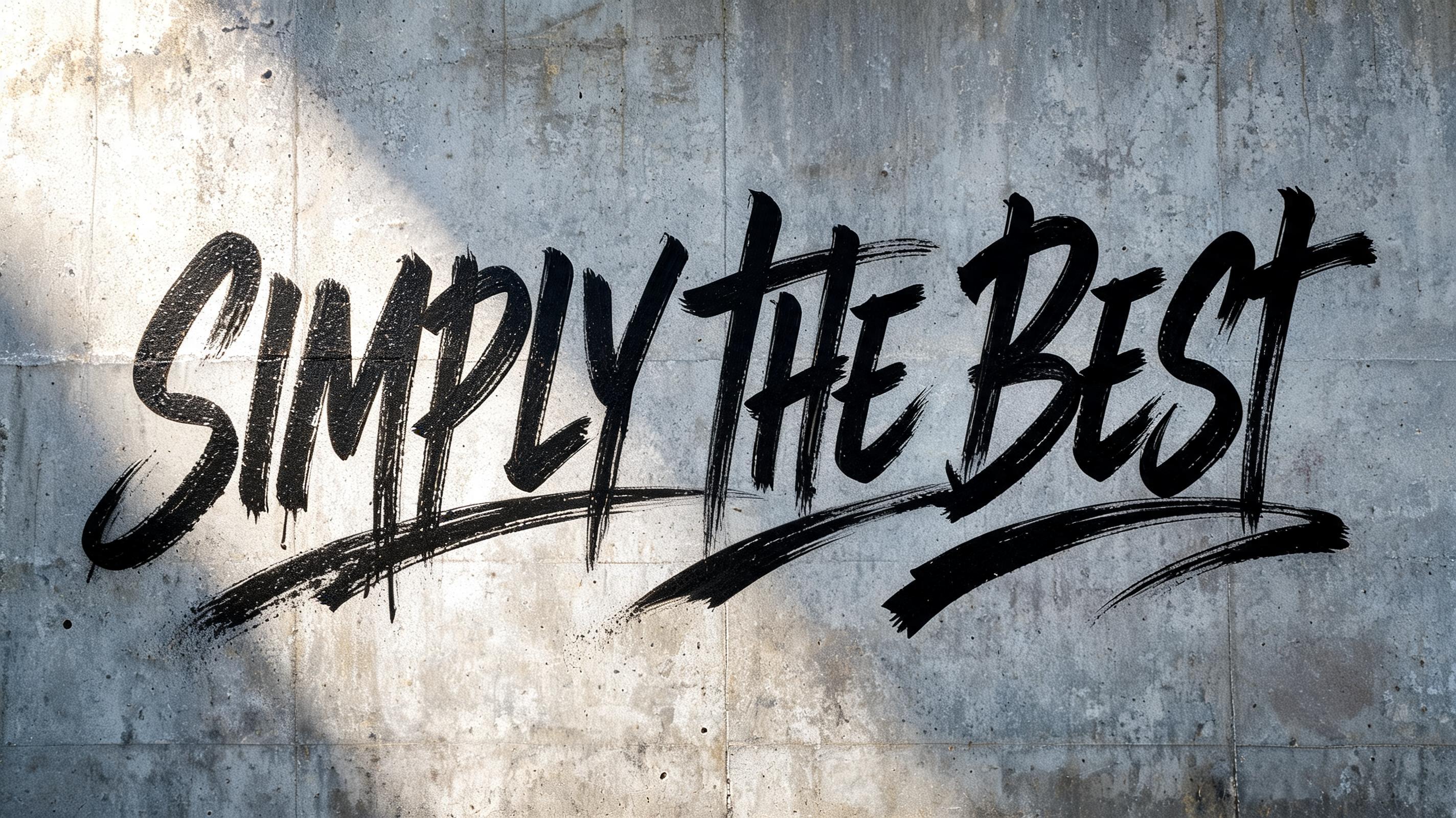"Simply The Best" — Brush Stroke | AI Text Effect Generator