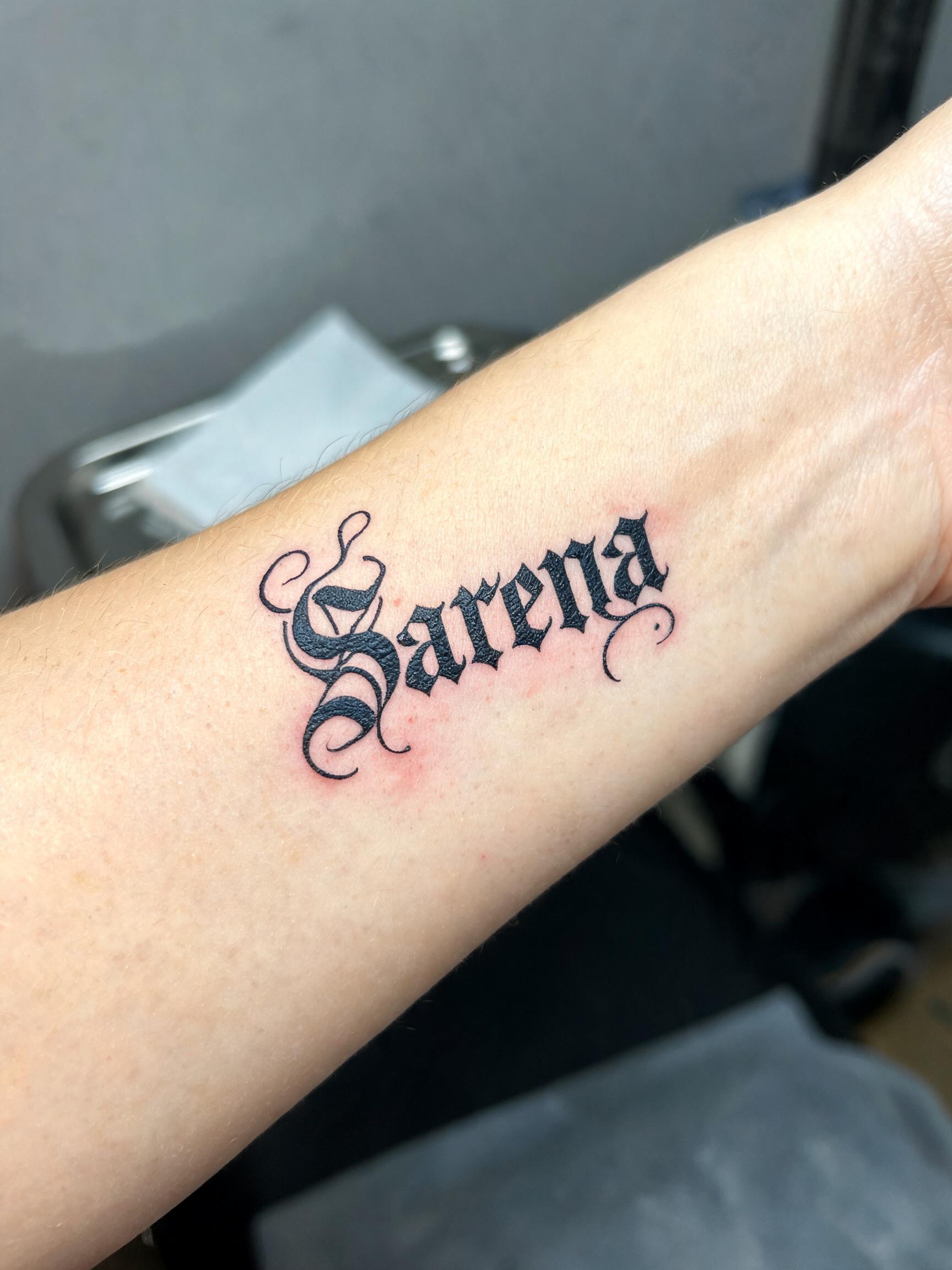 "Sarena" — Tattoo | AI Text Effect Generator