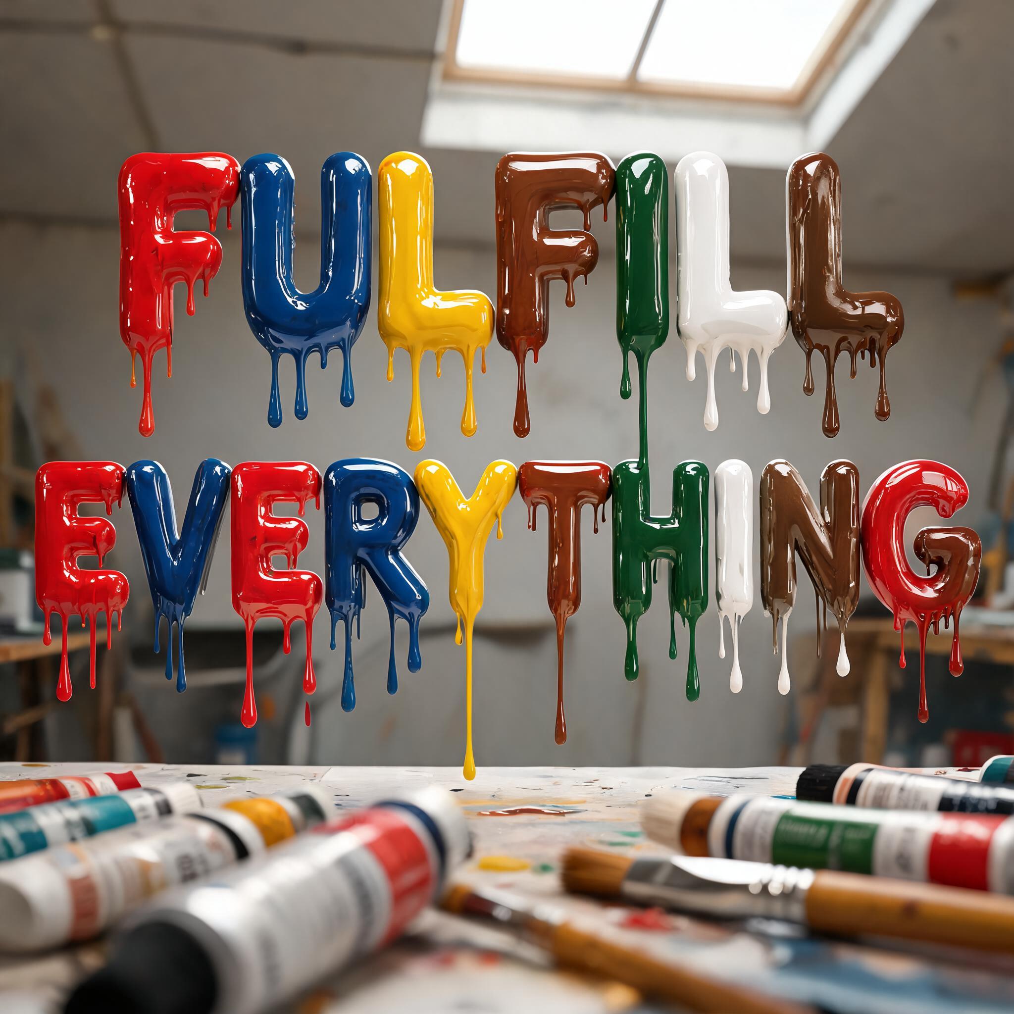 "Fulfill Everything" — Drip Font | AI Text Effect Generator