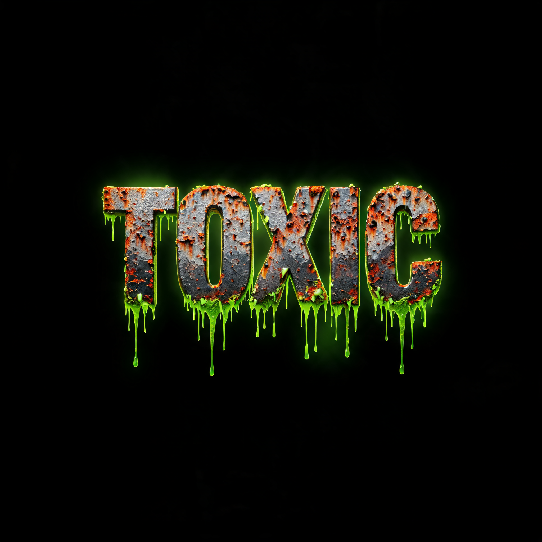 "TOXIC" — Cyberpunk Acid Rain text effect