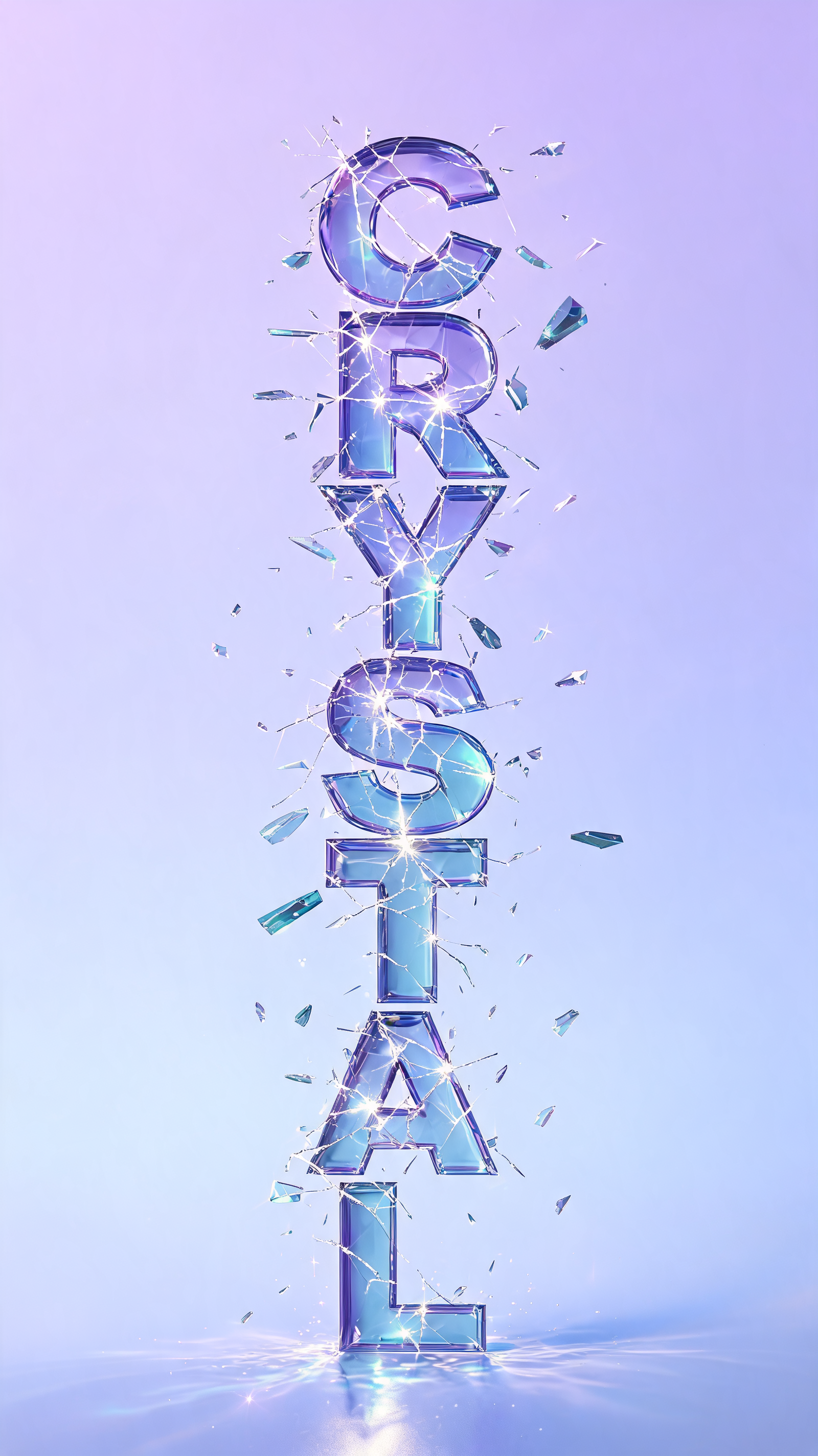 "CRYSTAL" — Glass | AI Text Effect Generator