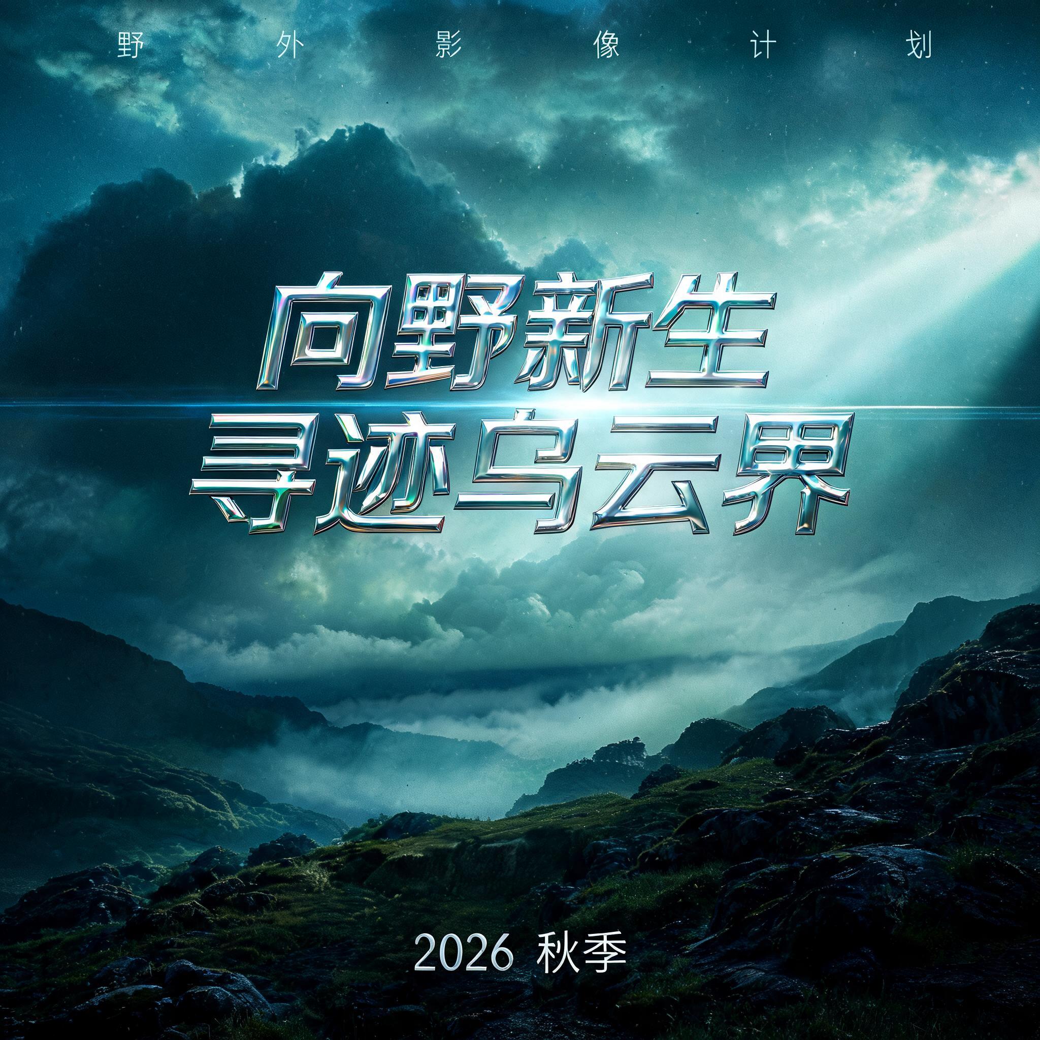 "向野新生
寻迹乌云界
野外影像计划
2026 秋季" — Cinematic Netflix | AI Text Effect Generator