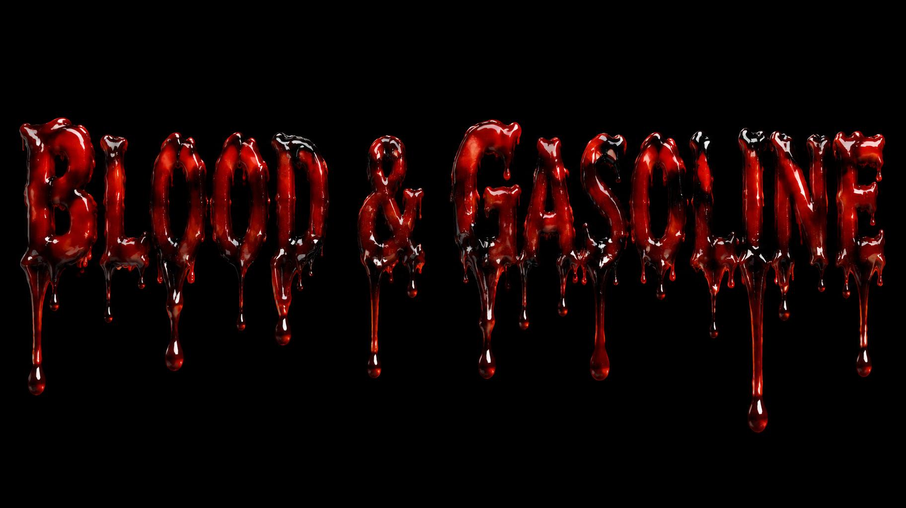 "BLOOD & GASOLINE" — Drip Font Blood | AI Text Effect Generator