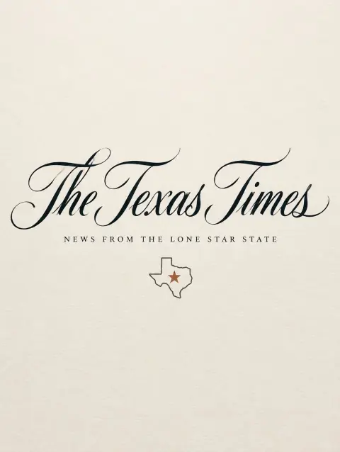 "The Texas Times
NEWS FROM THE LONE STAR STATE" — Cursive text effect