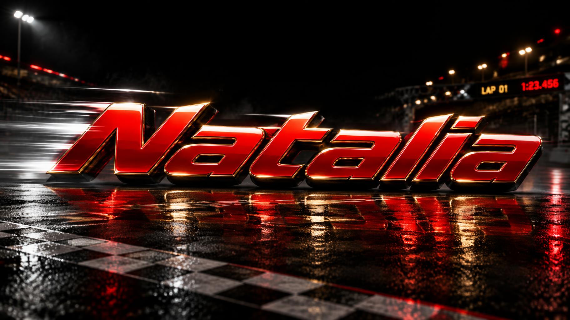 Natalia — Racing Text Effect | FontVibe