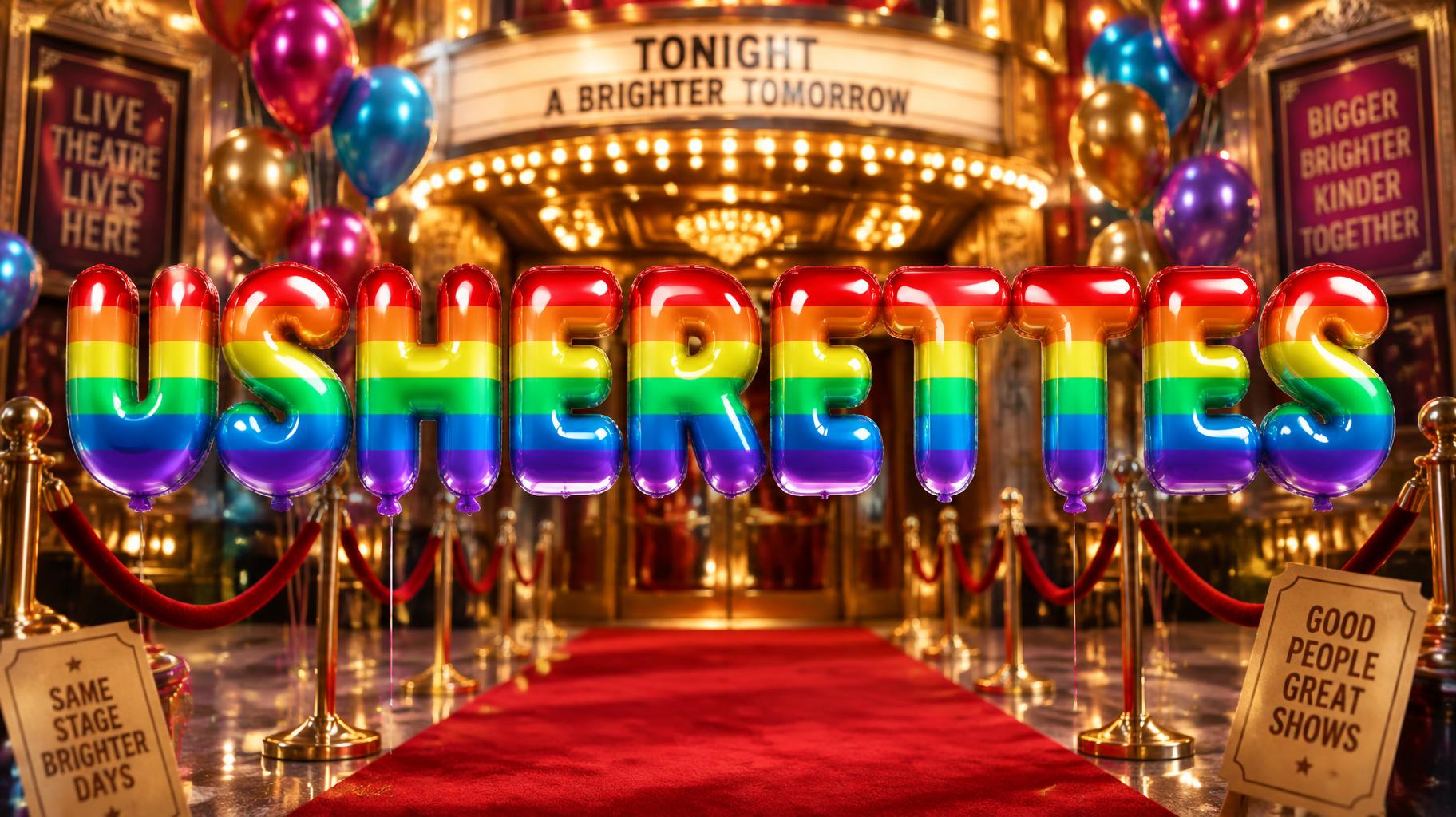 "USHERETTES" — Rainbow | AI Text Effect Generator