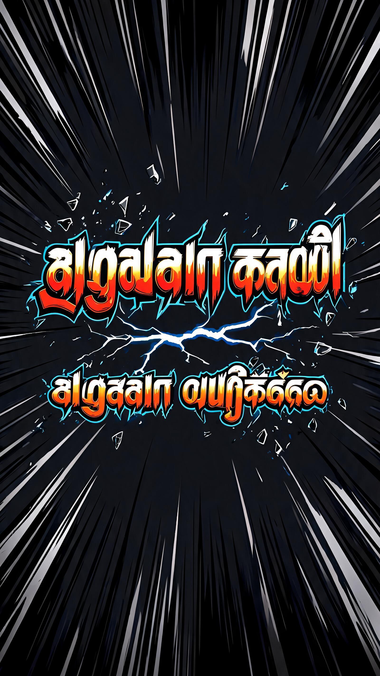 "ஆழமான கல்வி அழகான வாழ்க்கை" — Anime | AI Text Effect Generator