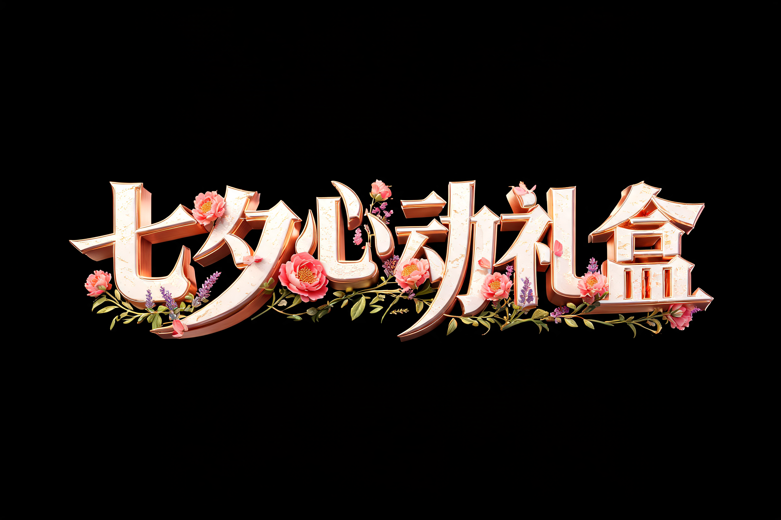 "七夕心动礼盒" — Mothers Day text effect