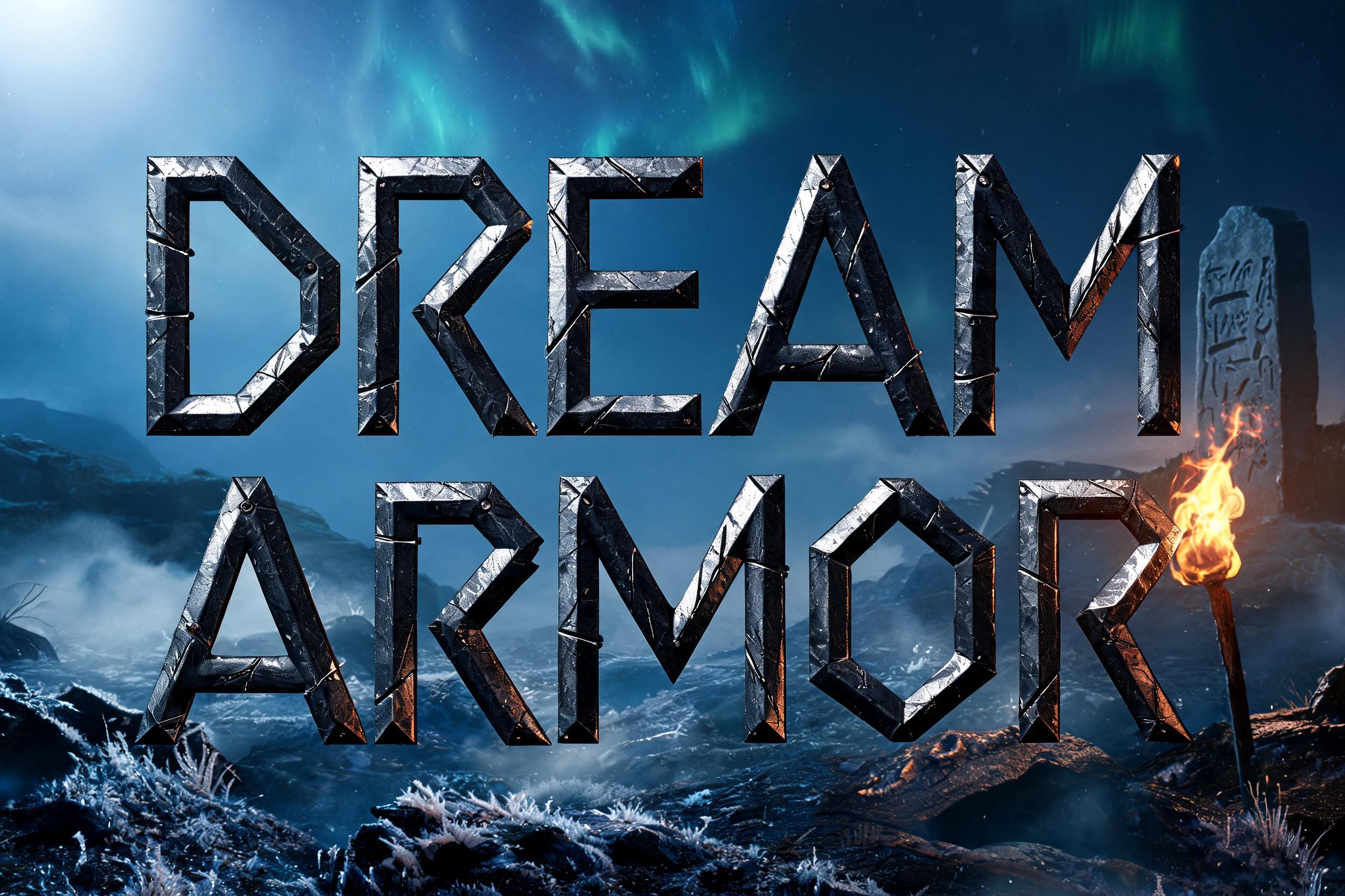 "DREAM ARMOR" — Viking | AI Text Effect Generator