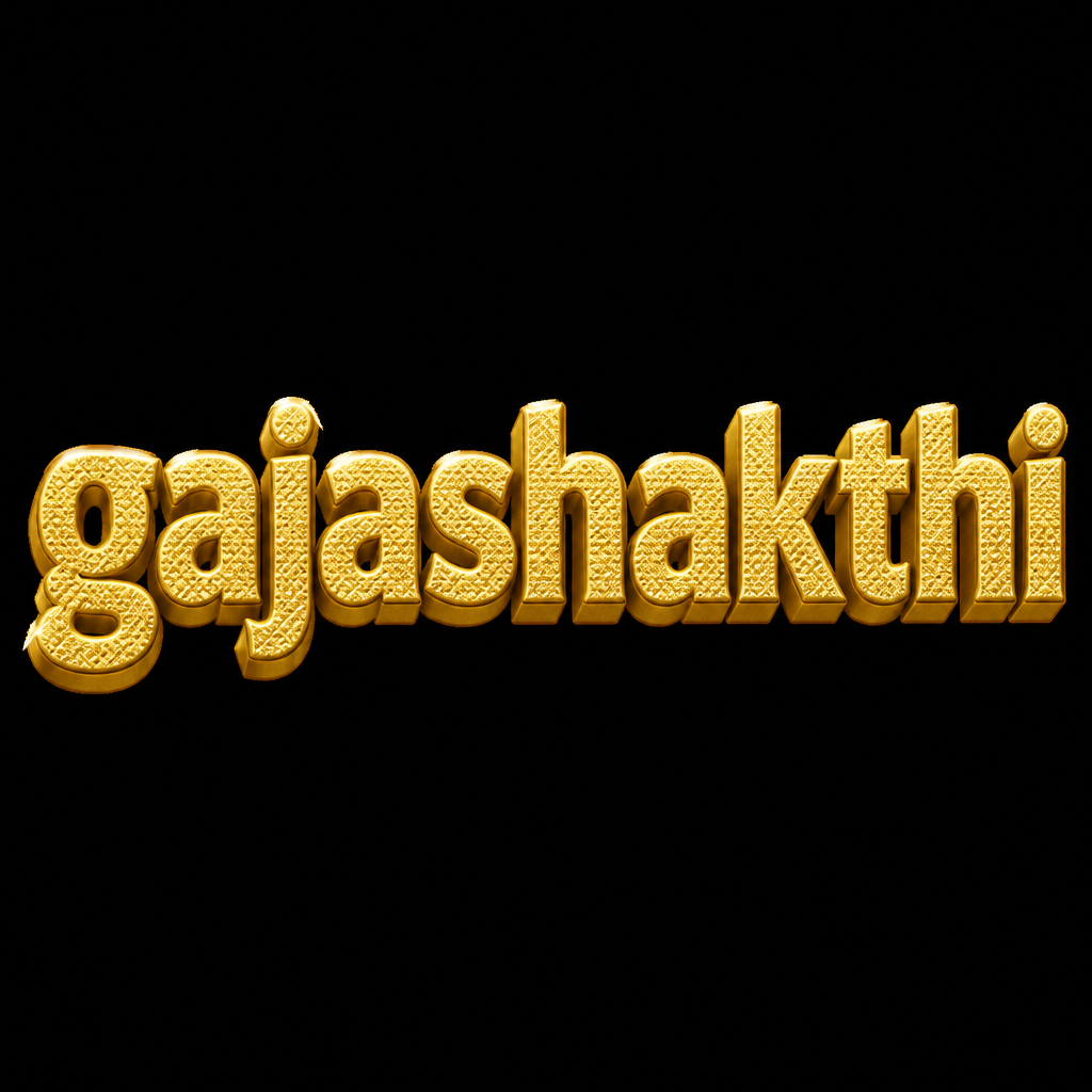 "gajashakthi" — 3d Bold Gold | AI Text Effect Generator