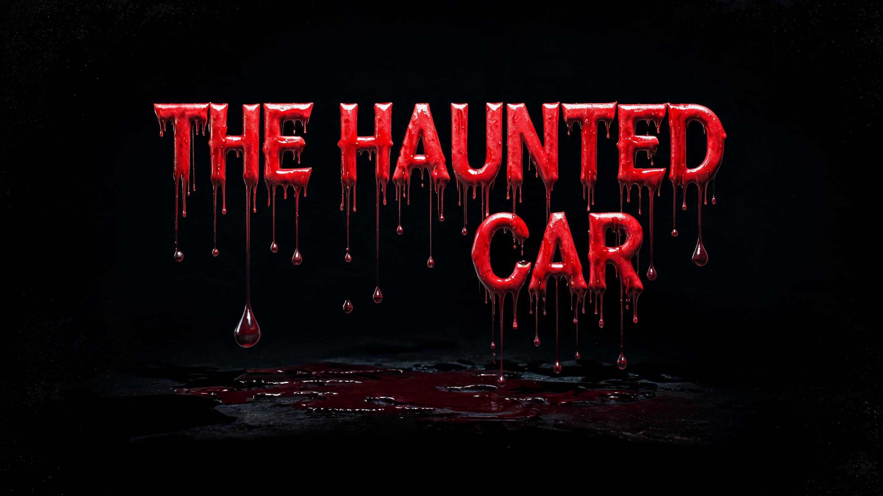 "THE HAUNTED
        CAR" — Drip Font Blood | AI Text Effect Generator