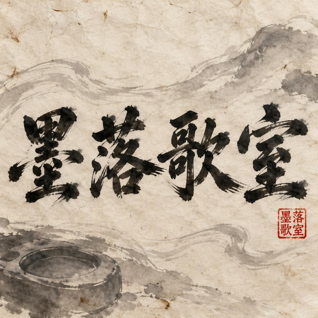 "墨落歌室" — Brush Chinese Ink | AI Text Effect Generator