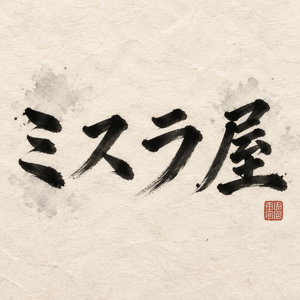 "ミスラ屋" — Brush Japanese Ink | AI Text Effect Generator