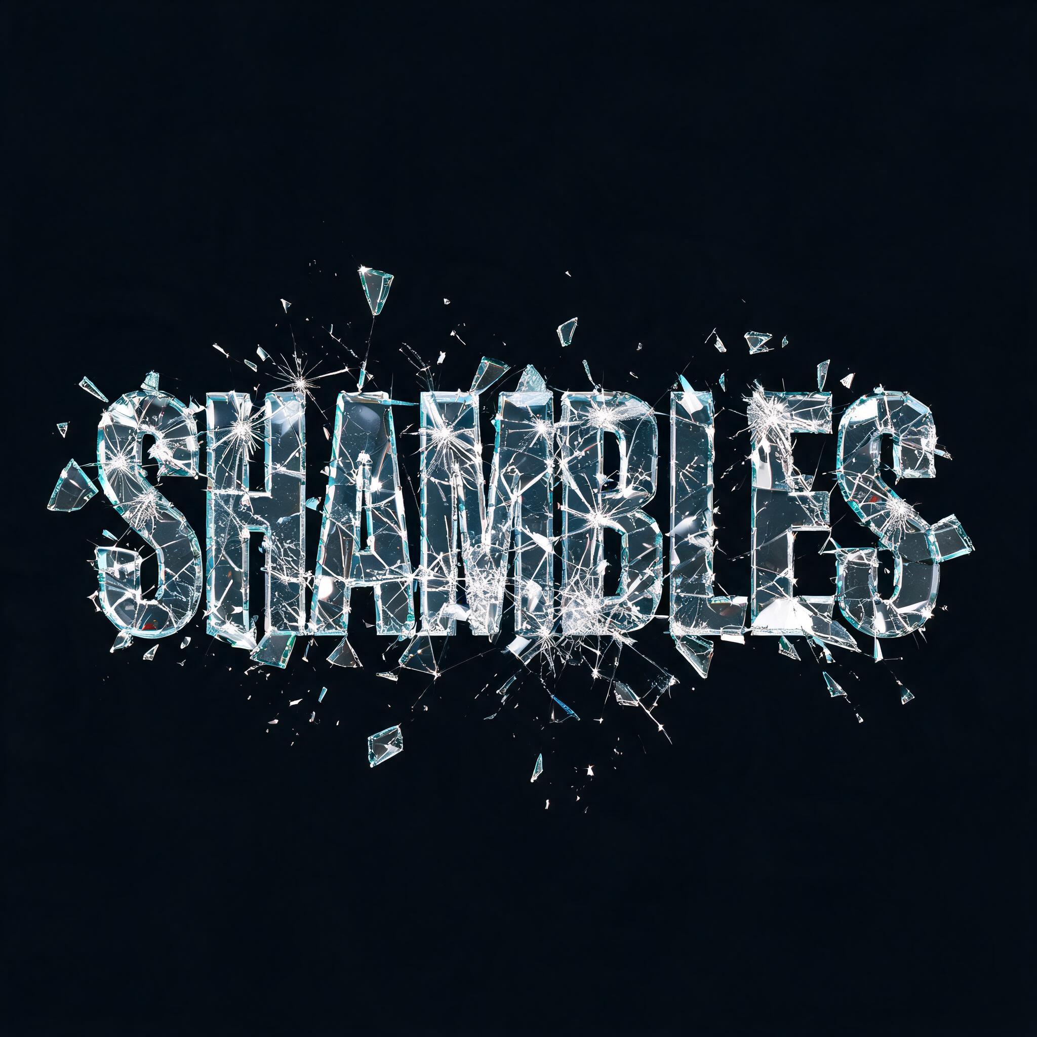 "SHAMBLES" — Glass Broken | AI Text Effect Generator