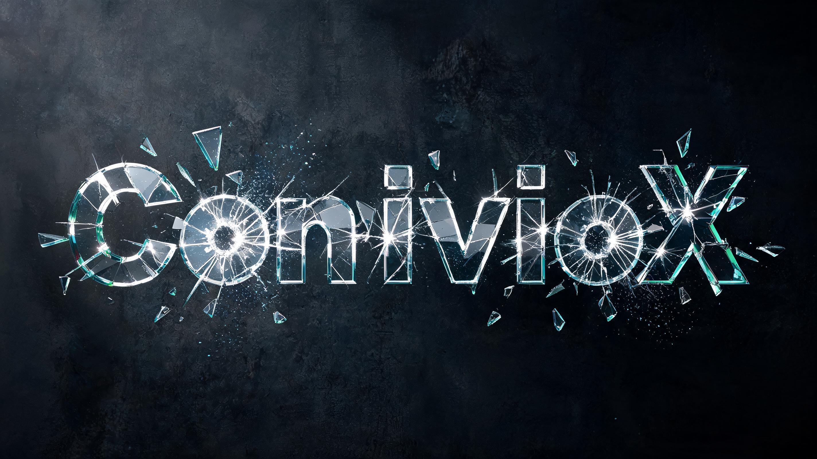 "ConvivioX" — Glass Broken | AI Text Effect Generator