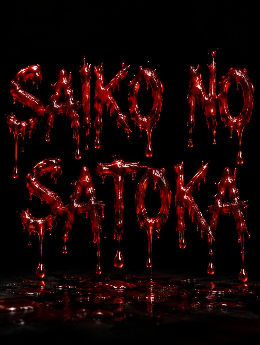 "SAIKO NO
 SATOKA" — Drip Font Blood | AI Text Effect Generator