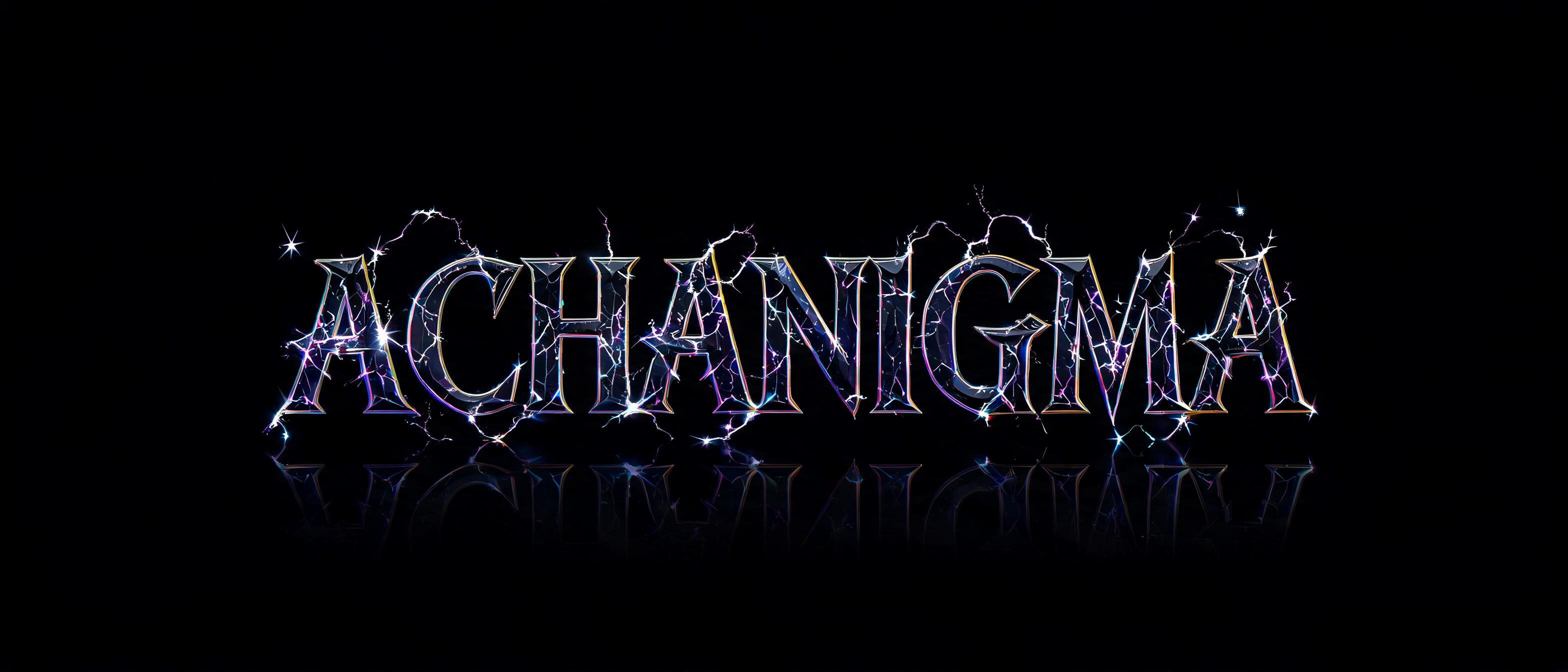 "ACHANIGMA" —  | AI Text Effect Generator