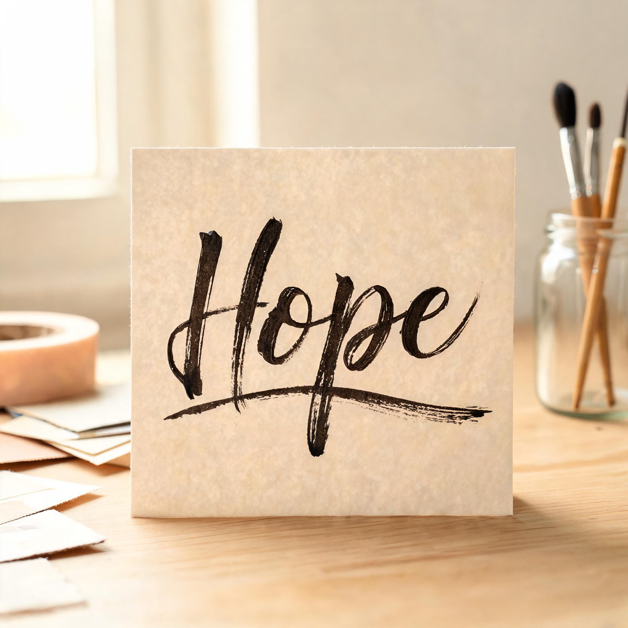 "Hope" — Brush Stroke | AI Text Effect Generator