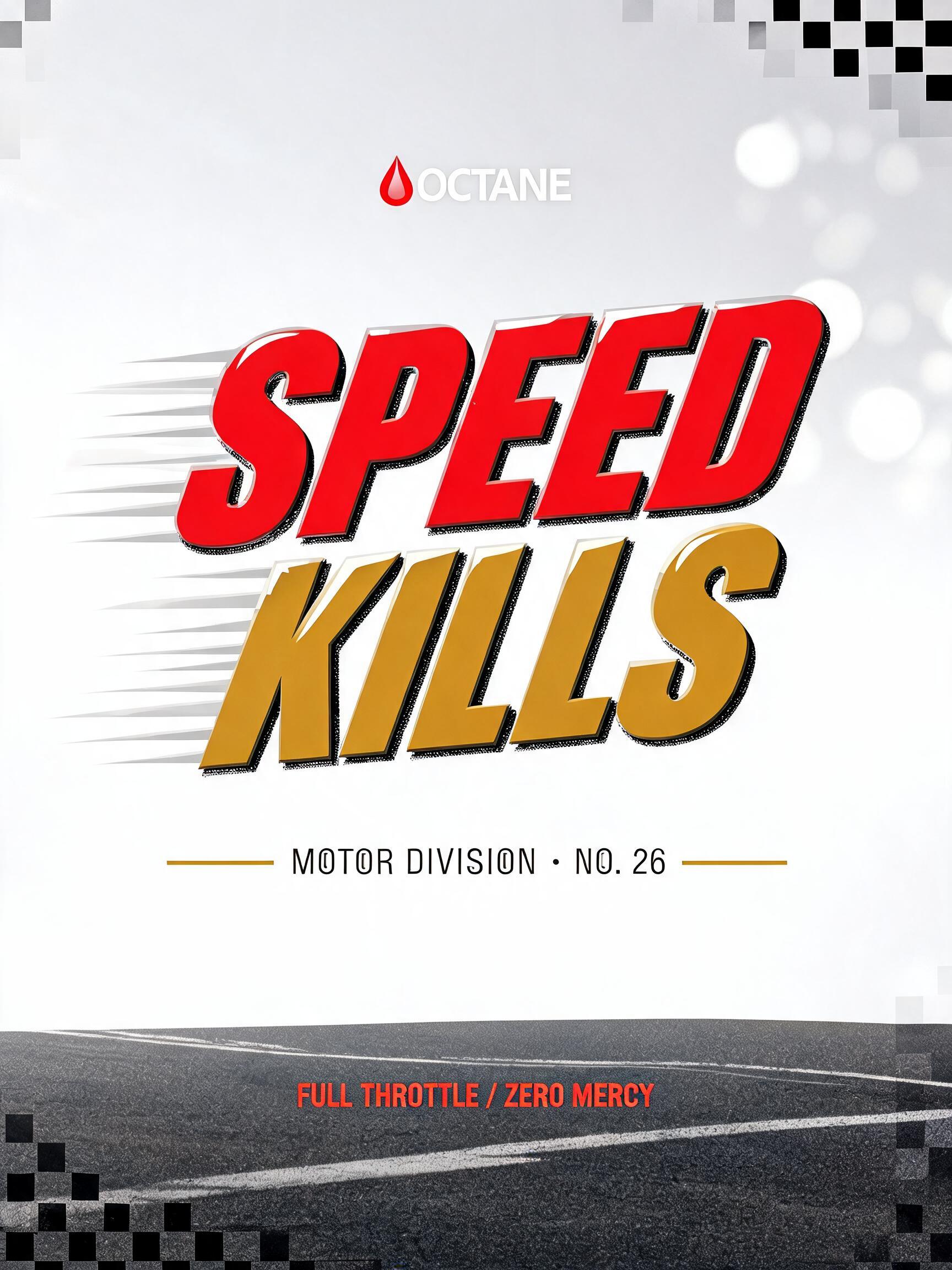 "I want a merch print that says SPEED KILLS for my brand Octane" — Racing | AI Text Effect Generator
