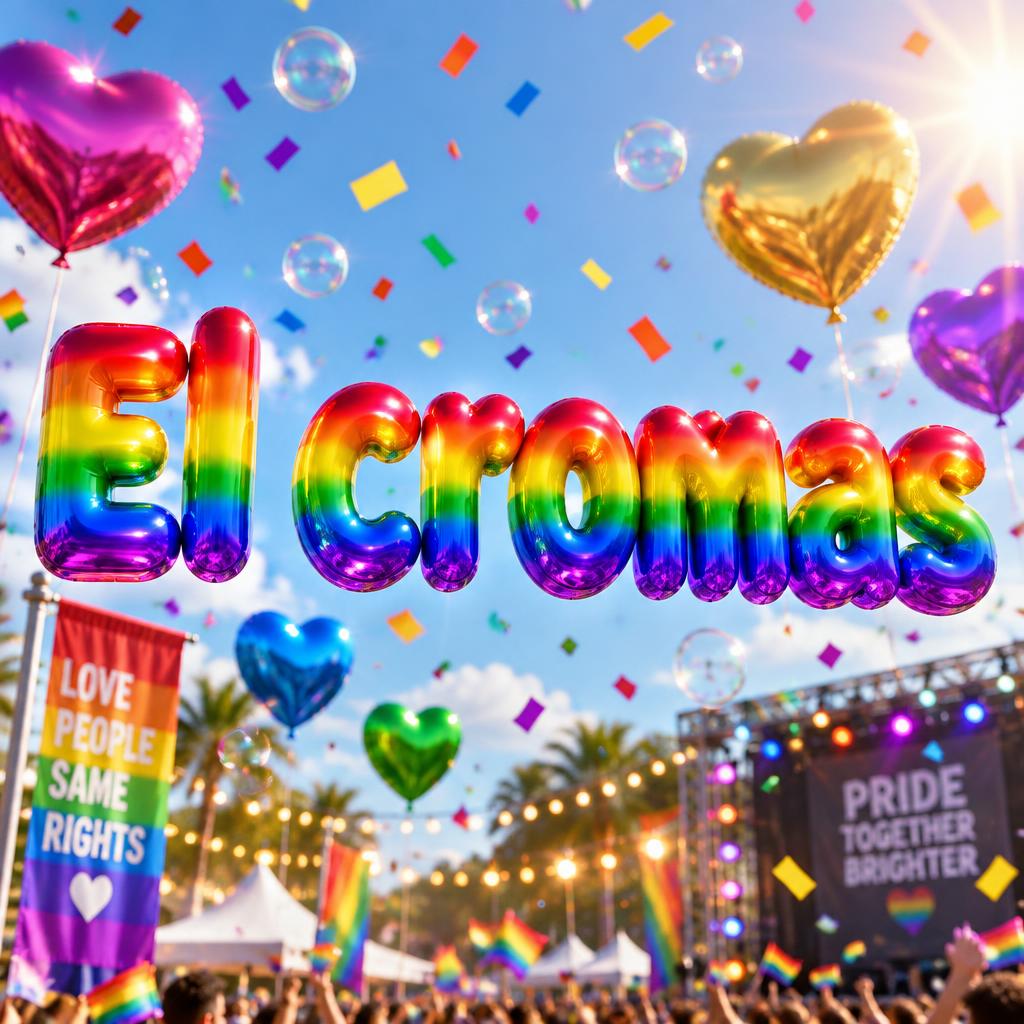 "El cromas" — Rainbow | AI Text Effect Generator