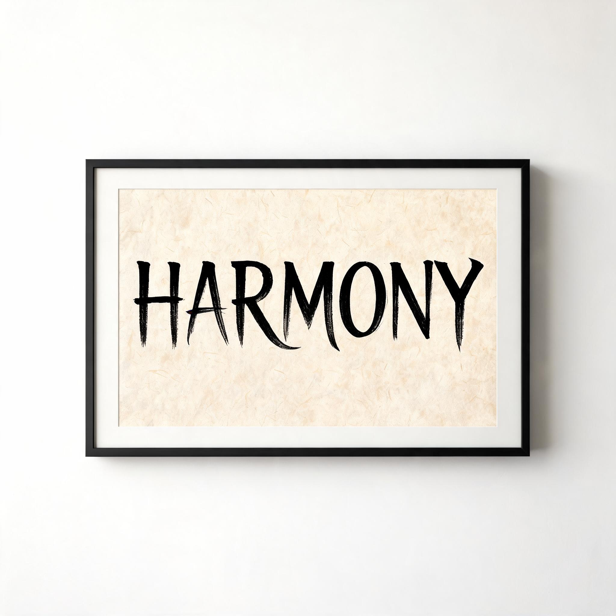 "HARMONY" — Brush Chinese Ink | AI Text Effect Generator