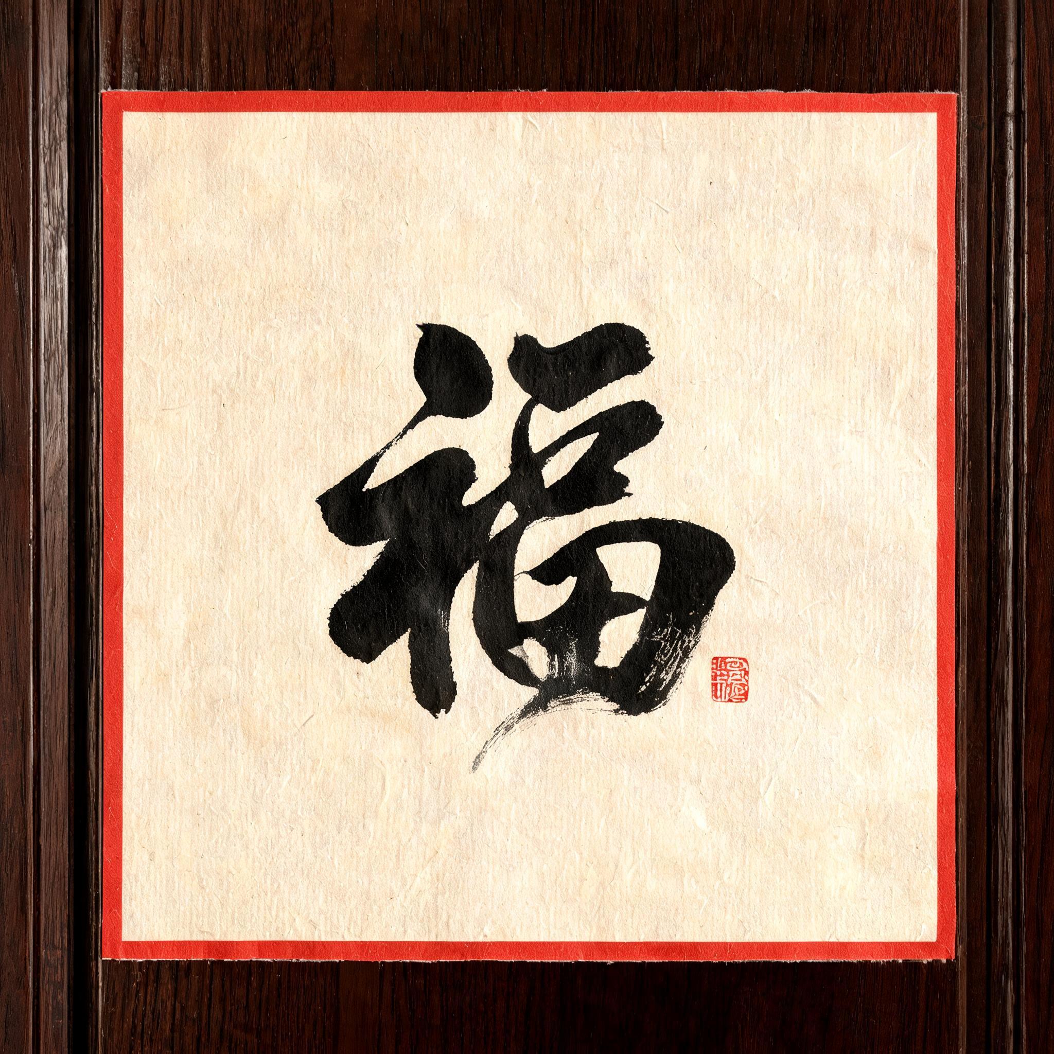"福" — Brush Chinese Ink | AI Text Effect Generator