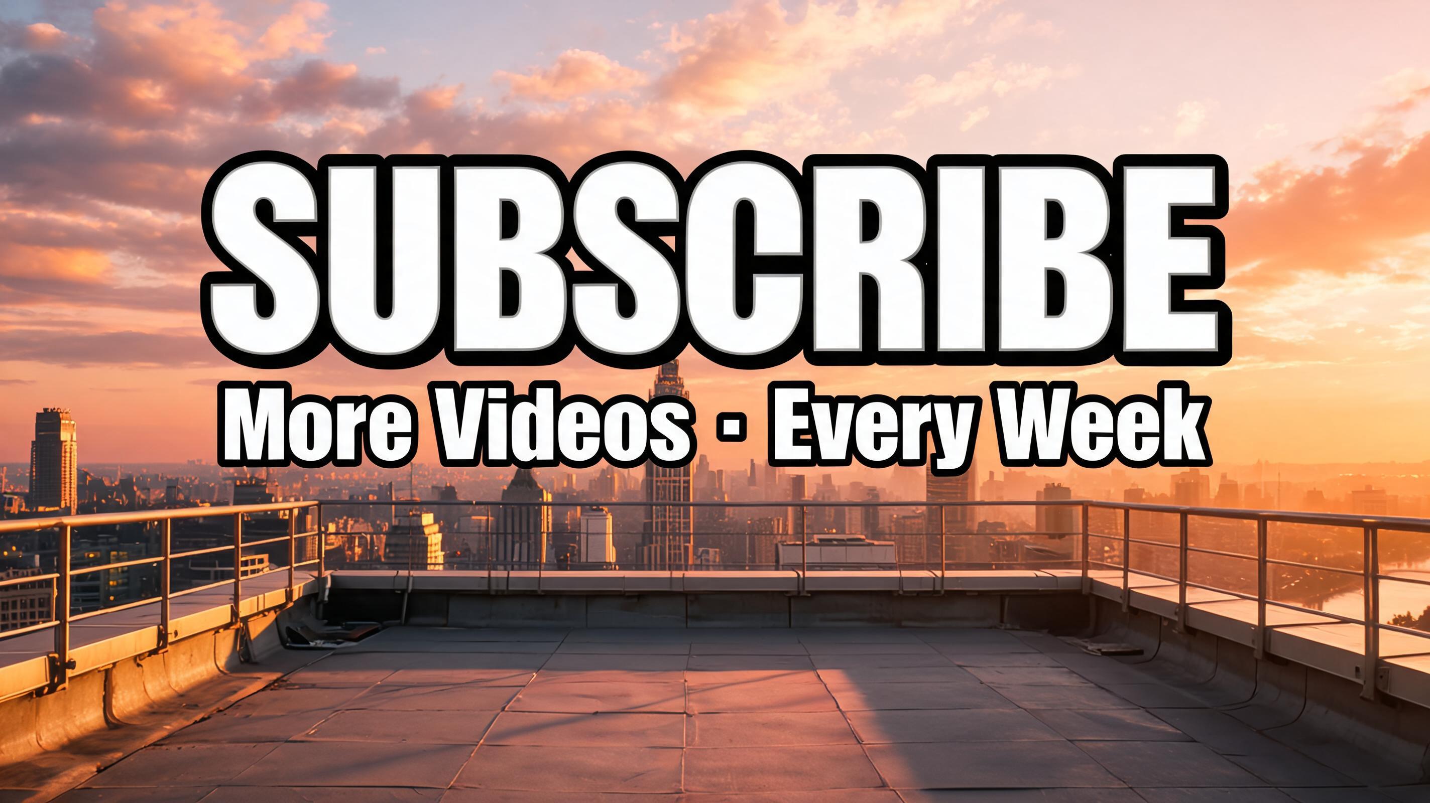 "SUBSCRIBE
More Videos · Every Week" — Cinematic Youtube Creator | AI Text Effect Generator