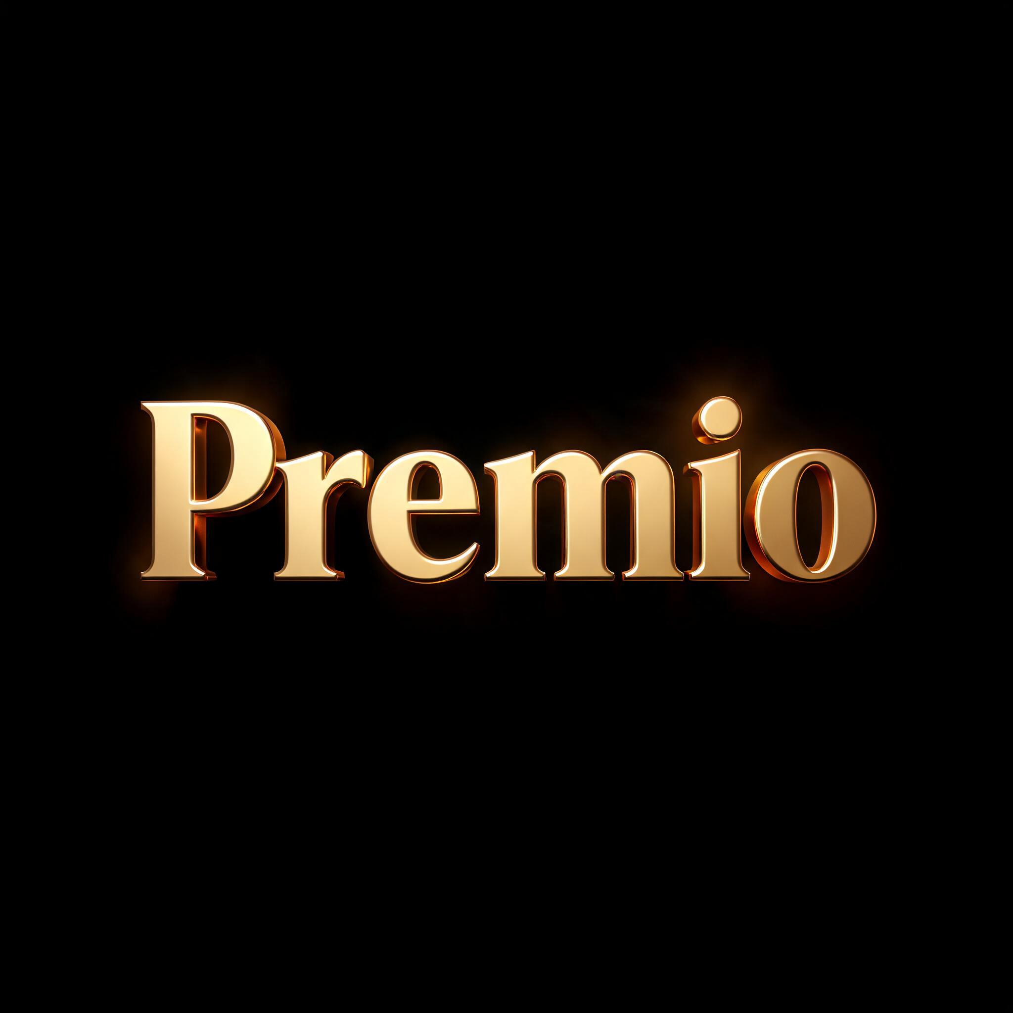 "Premio" — 3d Bold Gold | AI Text Effect Generator