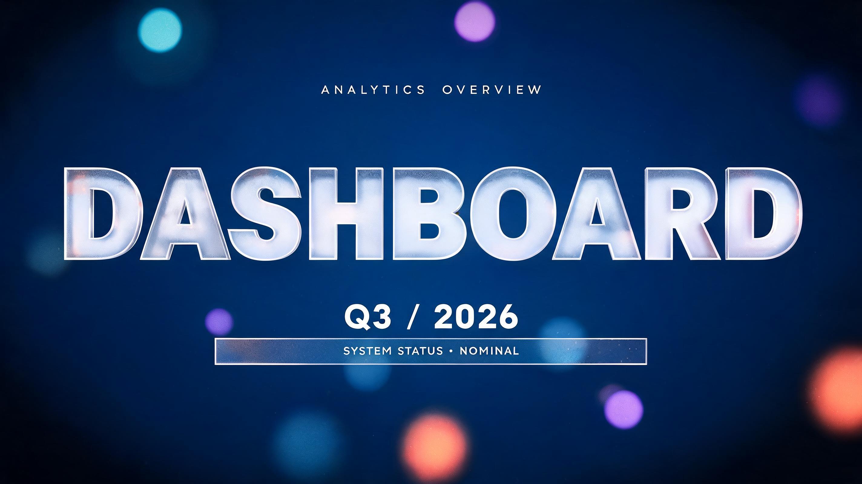 "DASHBOARD
ANALYTICS OVERVIEW
Q3 / 2026
SYSTEM STATUS · NOMINAL" — Glass Morphism | AI Text Effect Generator