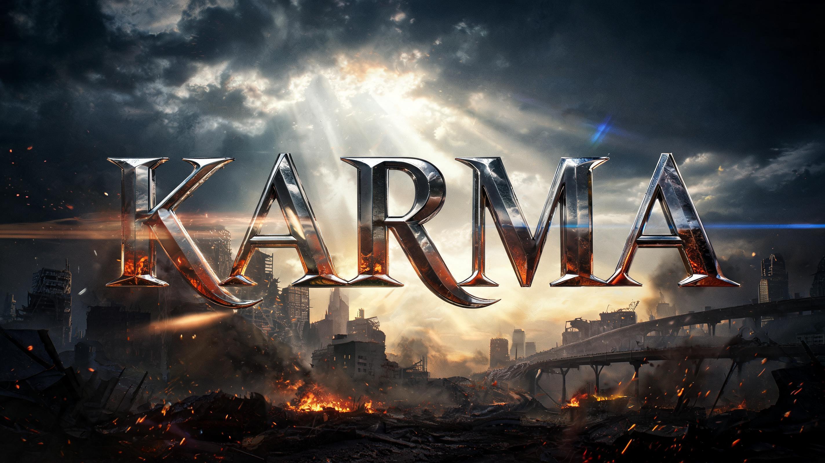 "KARMA" — Cinematic Blockbuster text effect