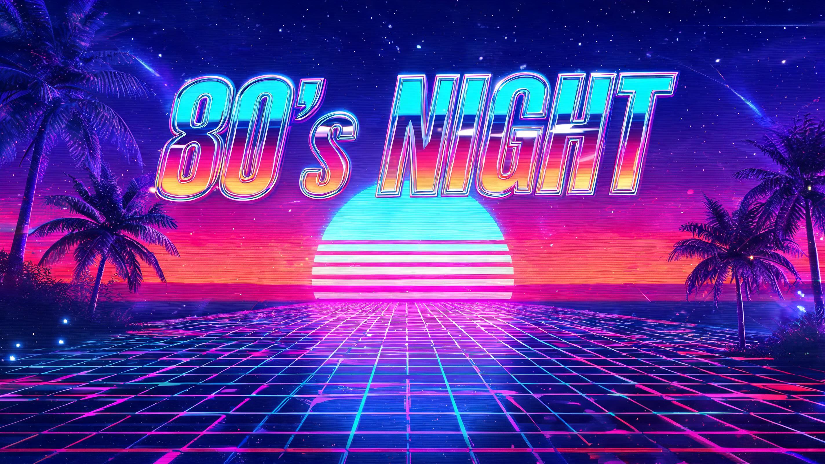 "80's Night" — Synthwave text effect