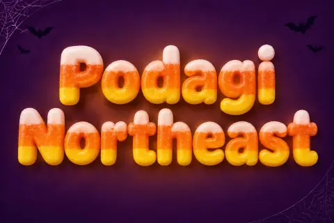 "Podagi Northeast" — Halloween text effect
