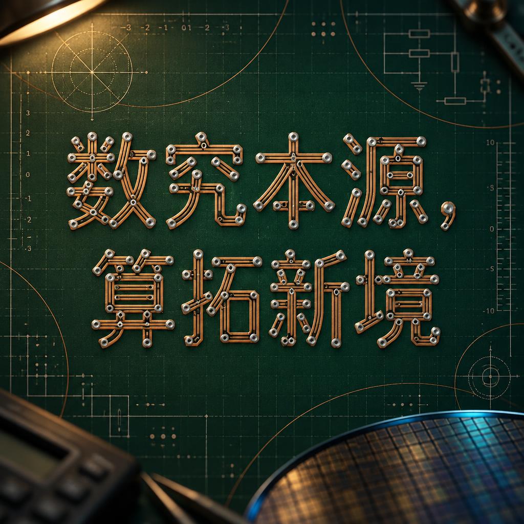 "数究本源，算拓新境" —  text effect