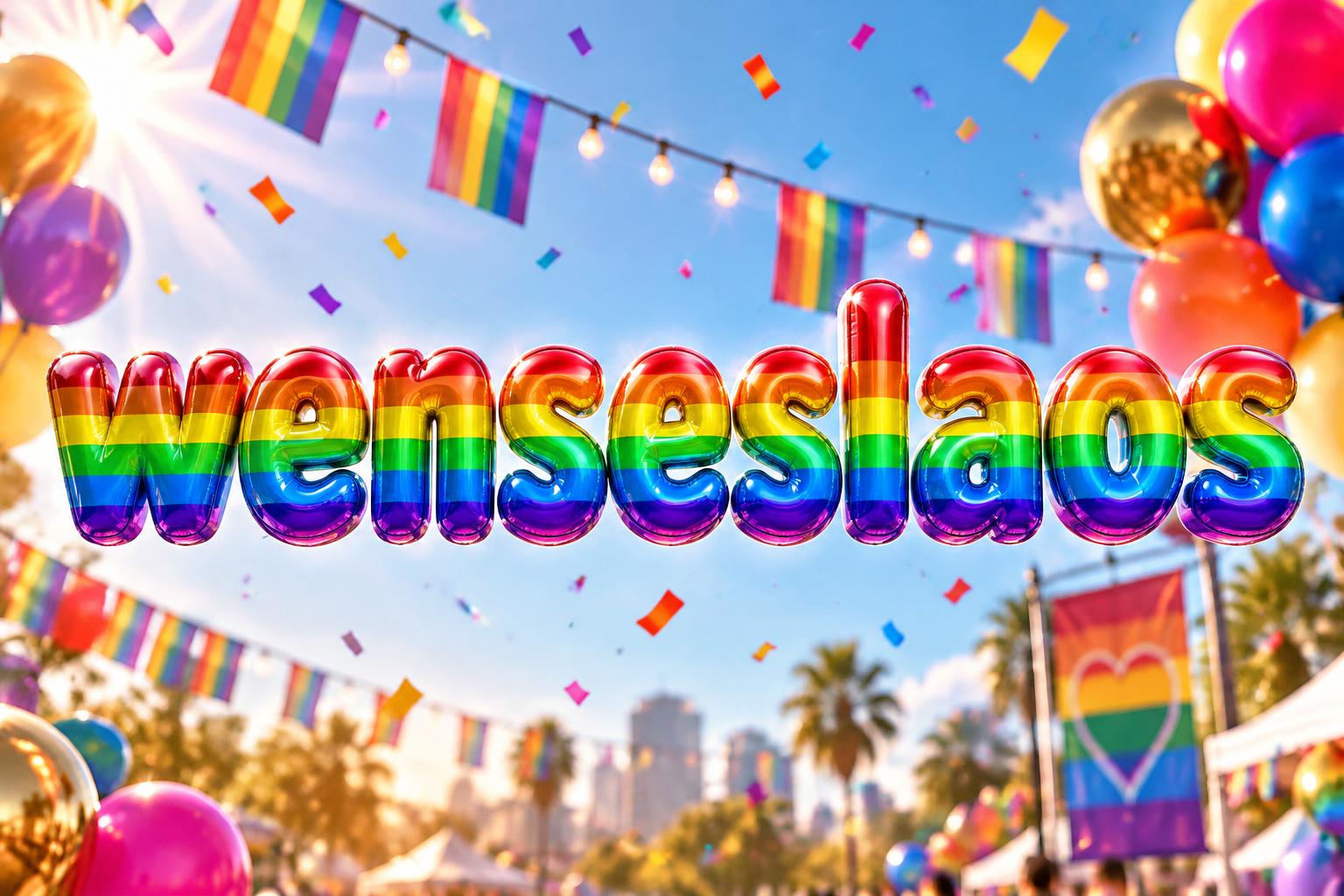 "wenseslaos" — Rainbow | AI Text Effect Generator