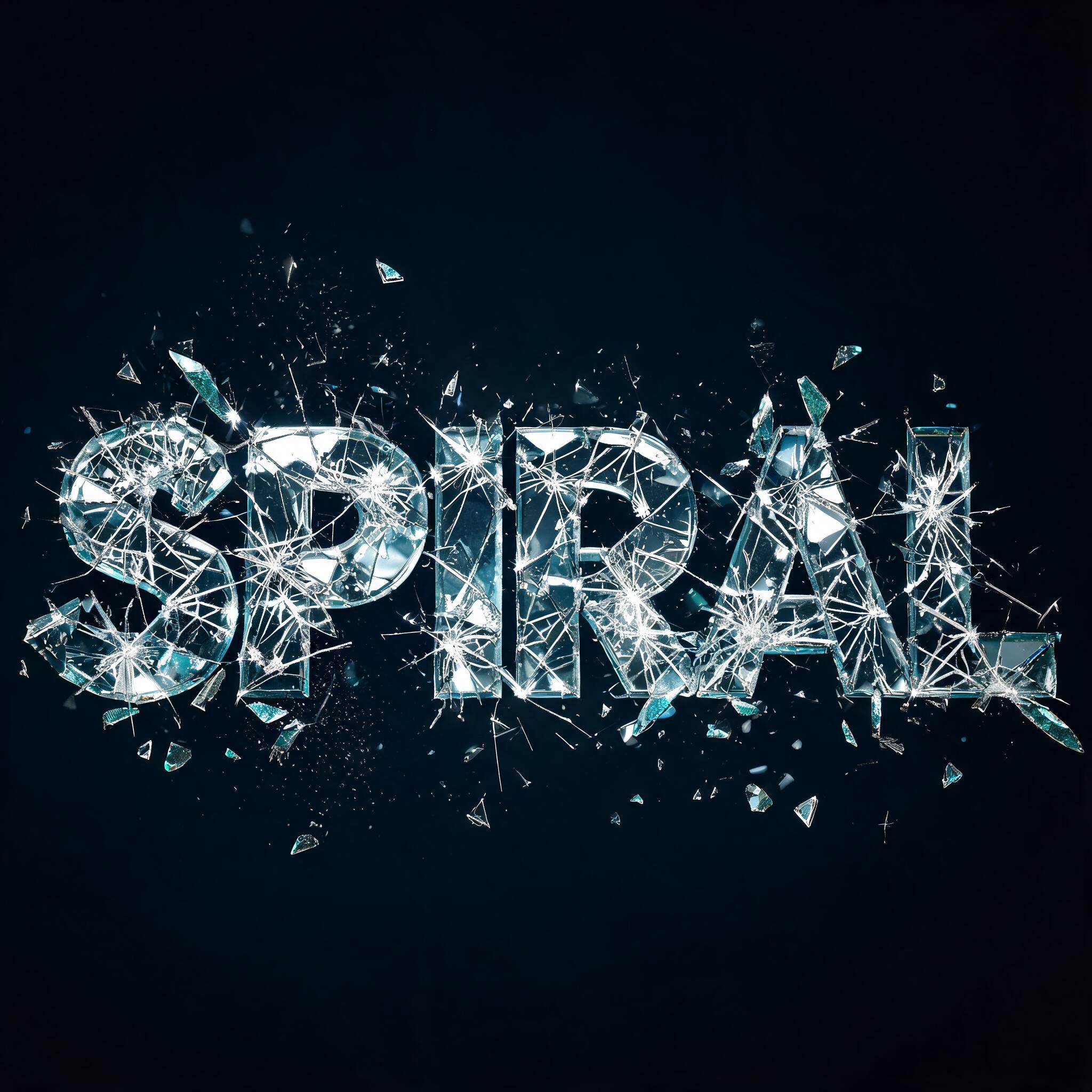 "Spiral" — Glass Broken | AI Text Effect Generator