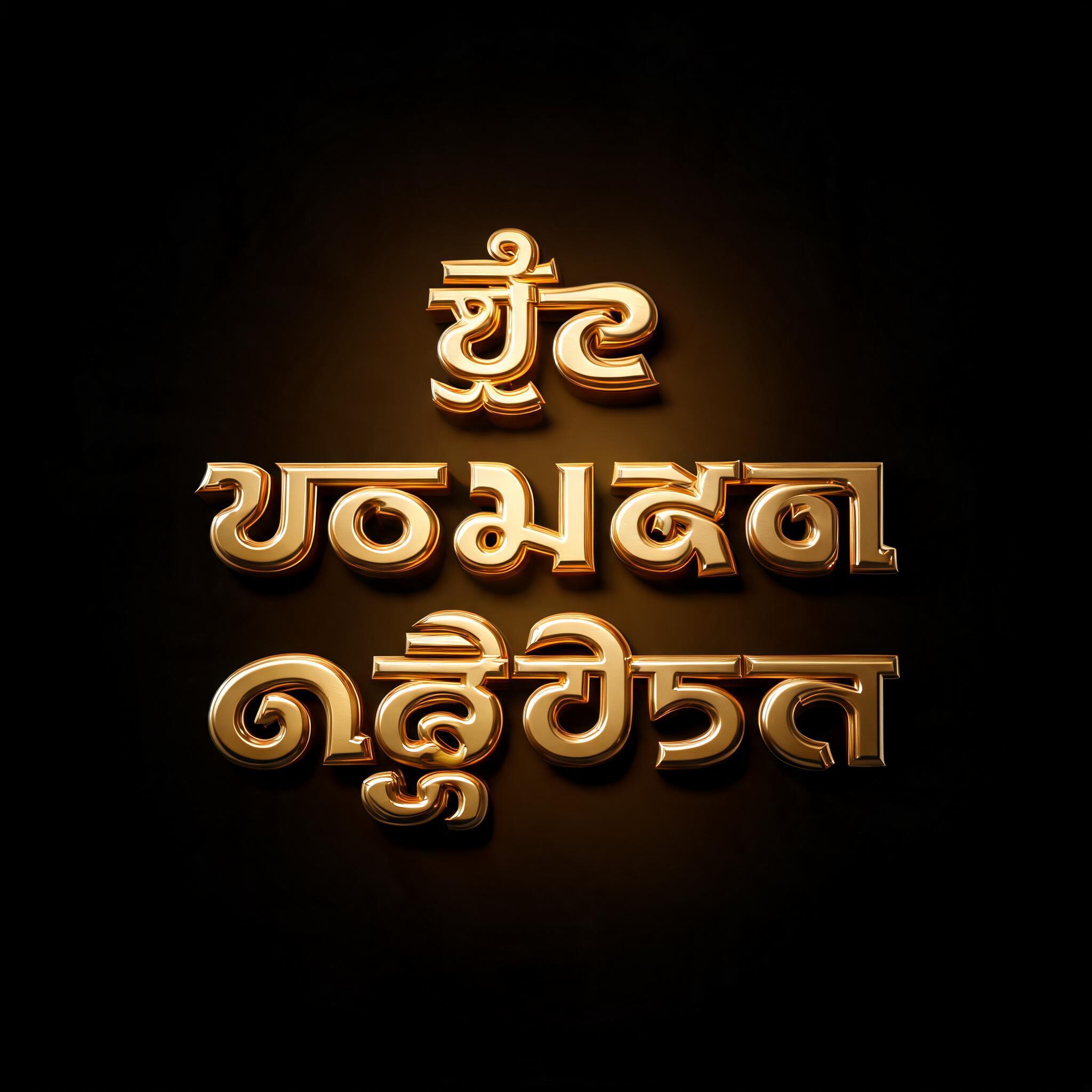 "ಶ್ರೀ ವರಮಹಾ ಲಕ್ಷ್ಮಿವ್ರತ" — 3d Bold Gold | AI Text Effect Generator