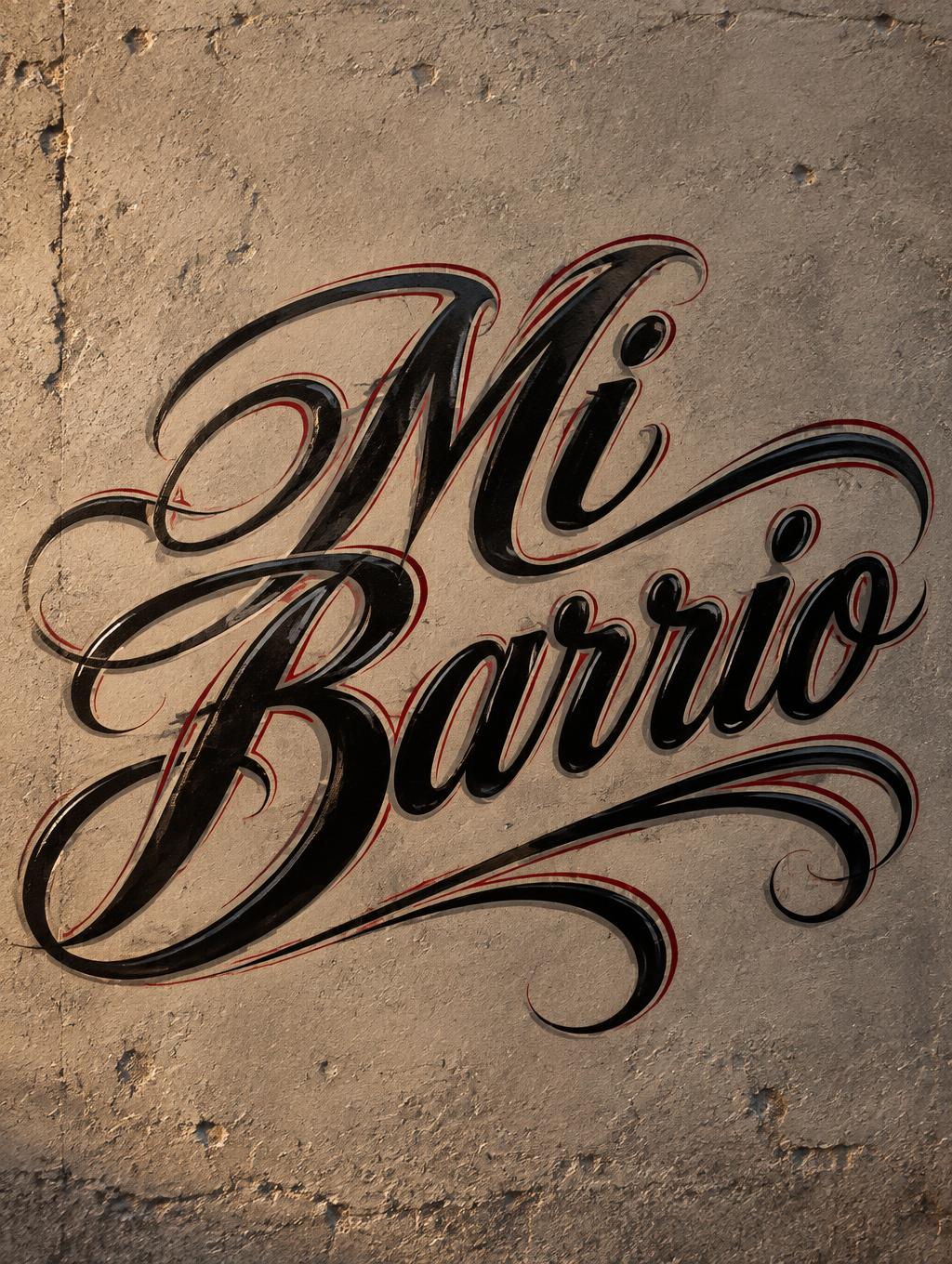 "Mi Barrio" — Chicano | AI Text Effect Generator