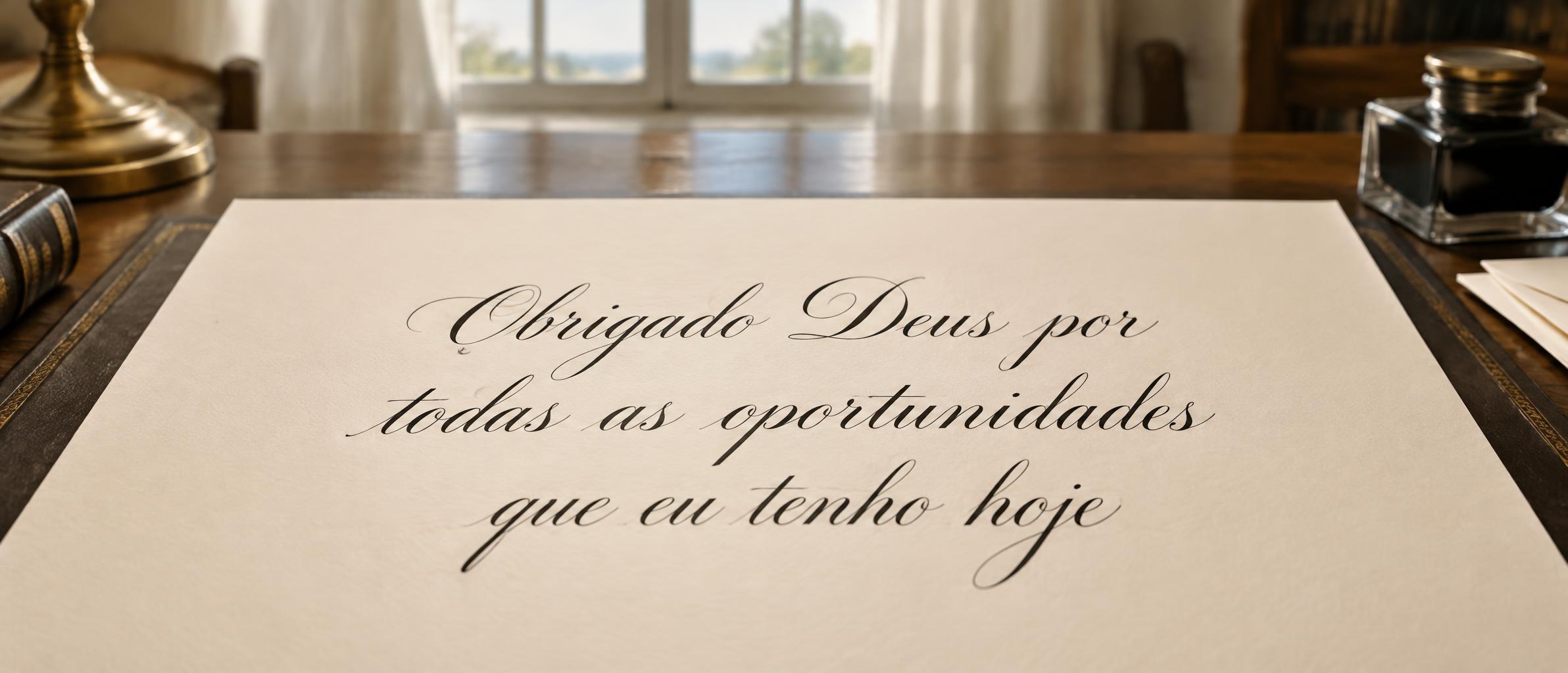 "Obrigado Deus por todas as oportunidades que eu tenho hoje" —  | AI Text Effect Generator