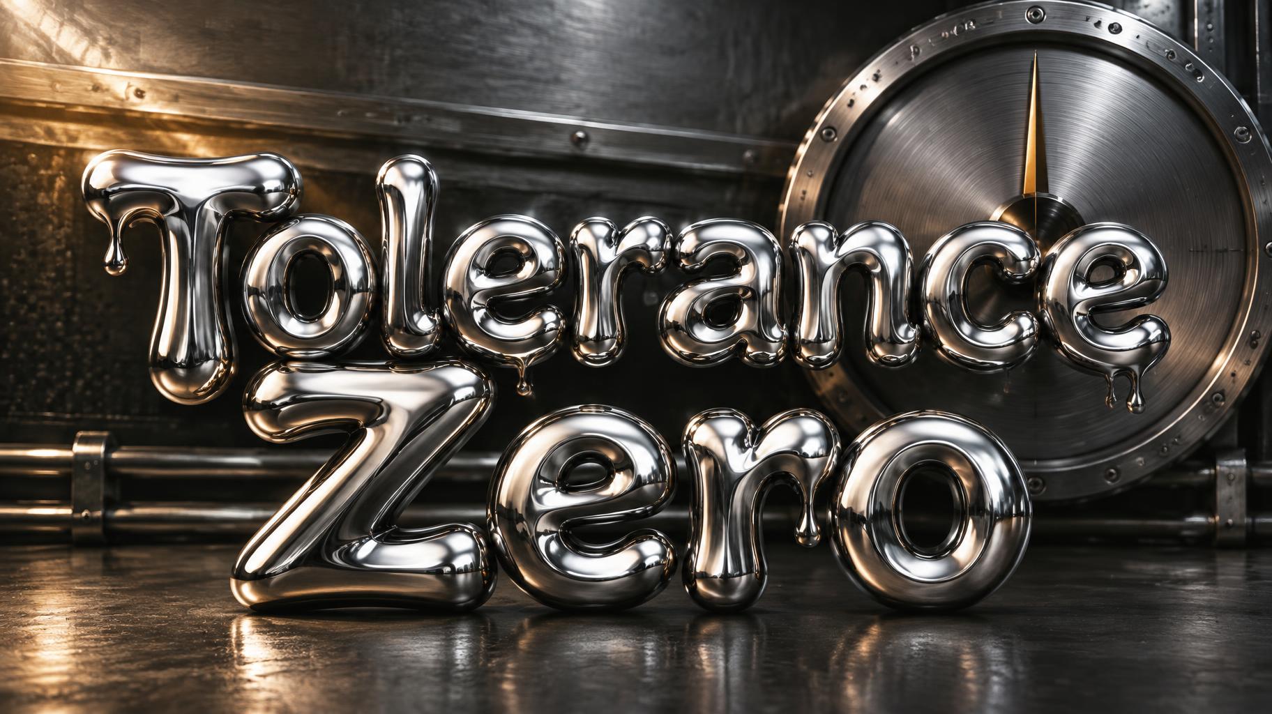 "Tolerance Zero" — Metallic | AI Text Effect Generator