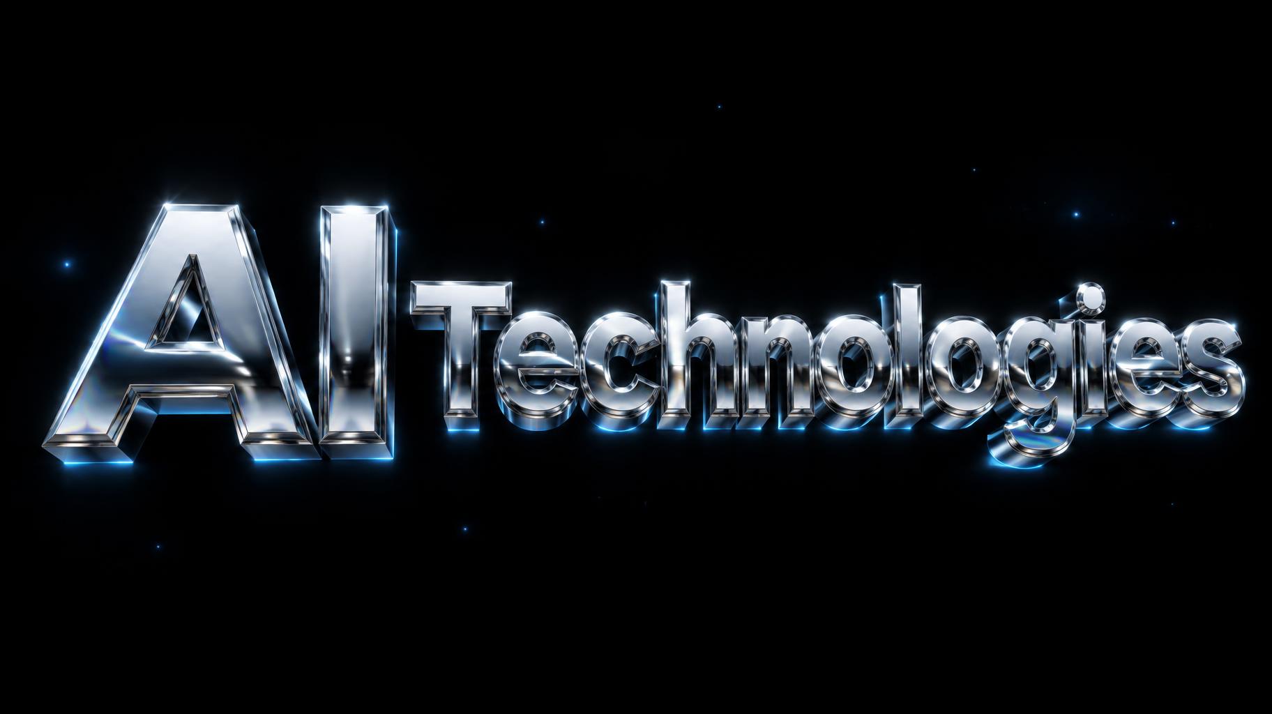 "AI Technologies" — Chrome Metal 3d | AI Text Effect Generator