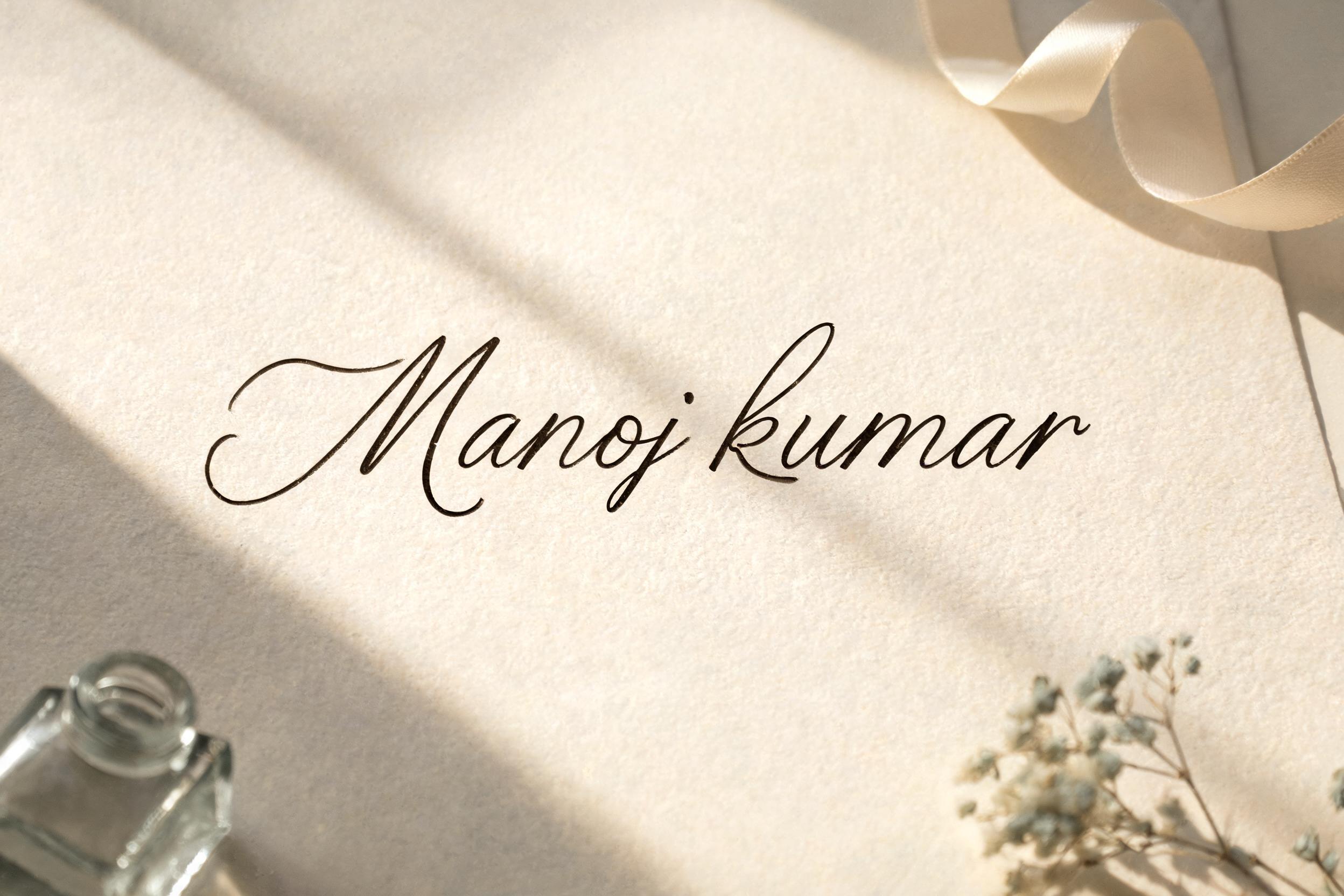 "Manoj kumar" —  | AI Text Effect Generator