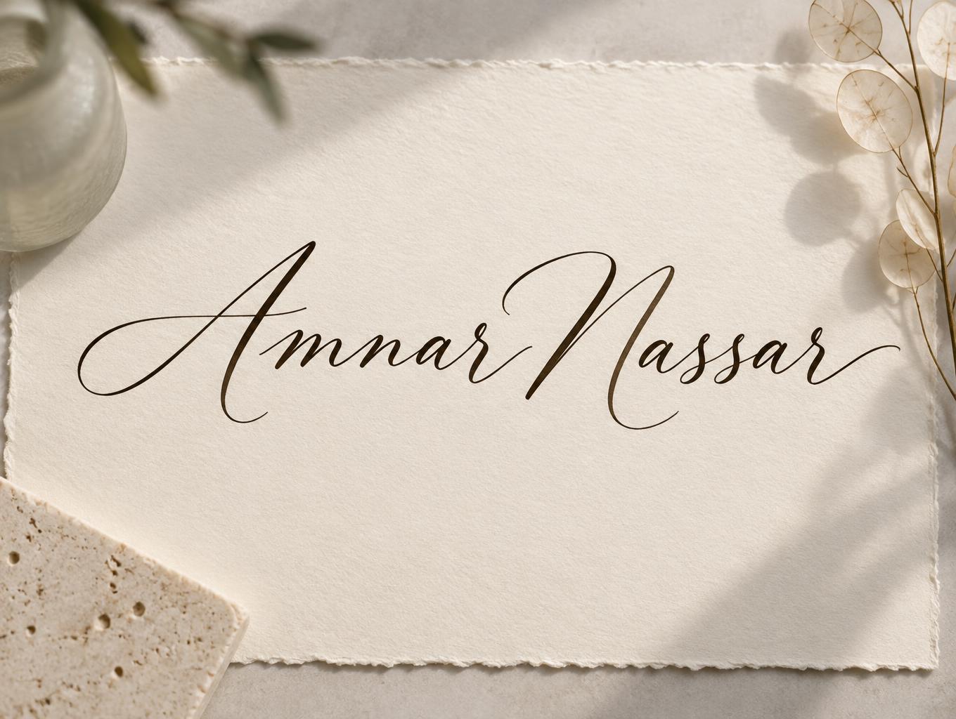 "Ammar Nassar" —  | AI Text Effect Generator