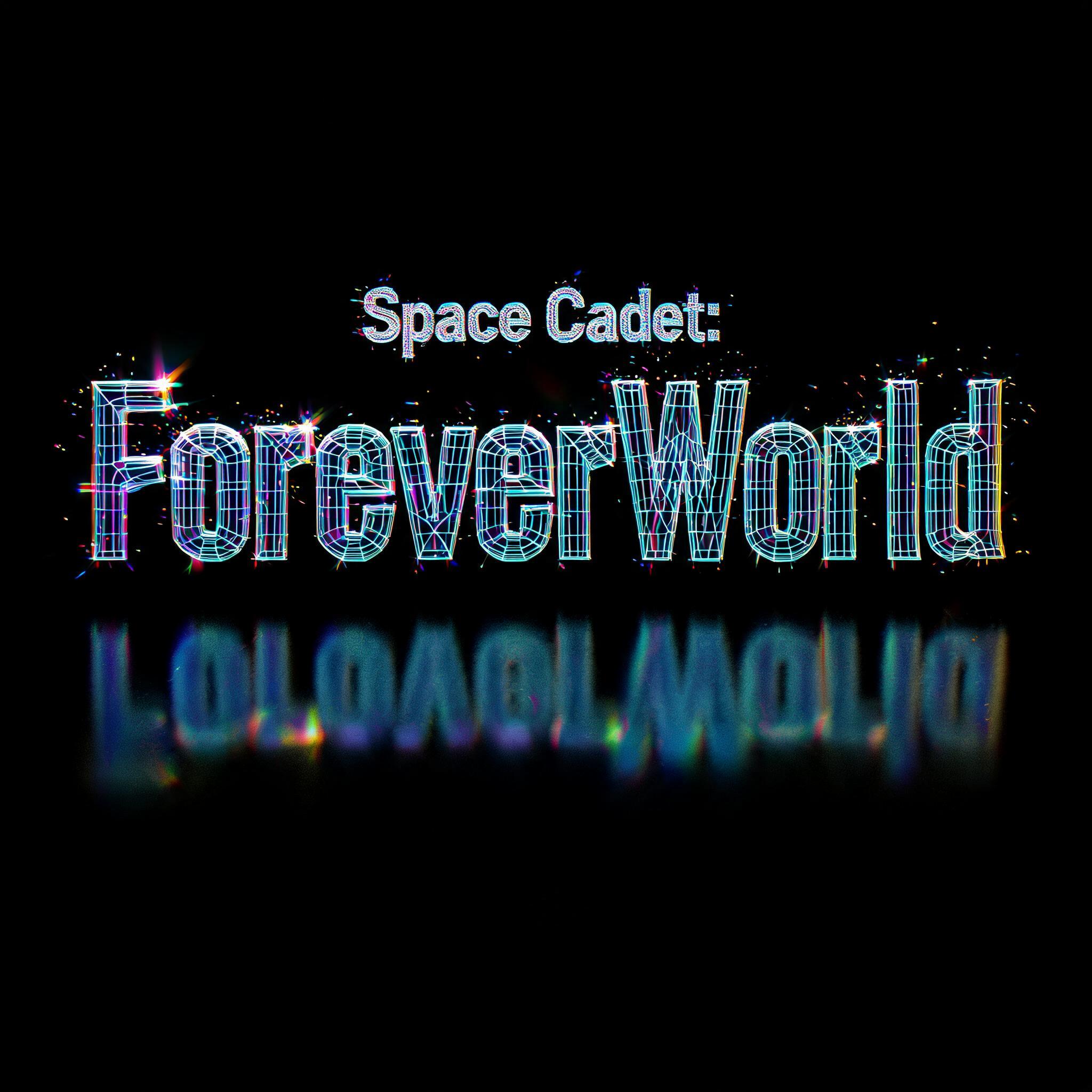 "Space Cadet: ForeverWorld" — Holographic | AI Text Effect Generator