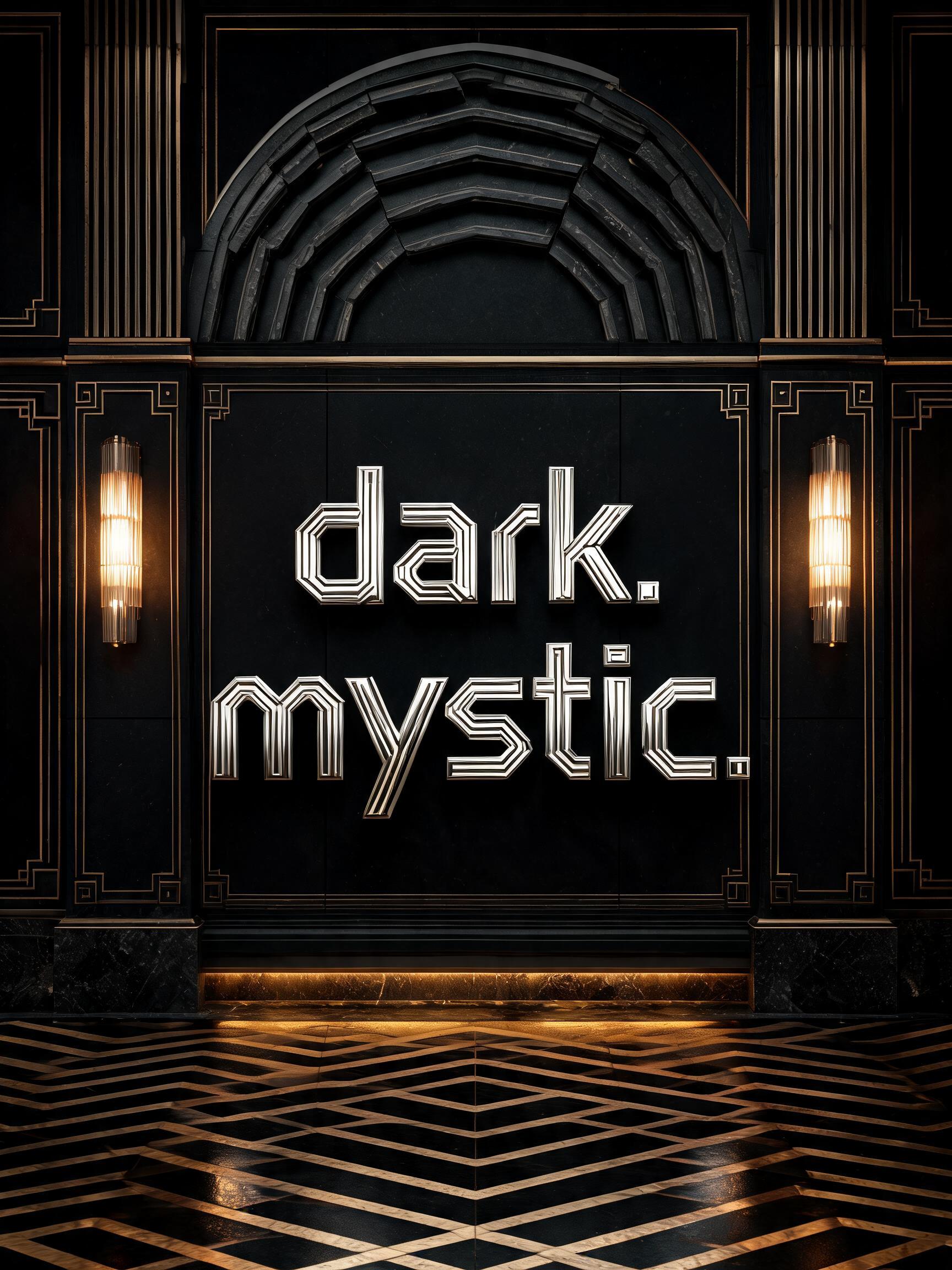 "dark. mystic. " —  | AI Text Effect Generator