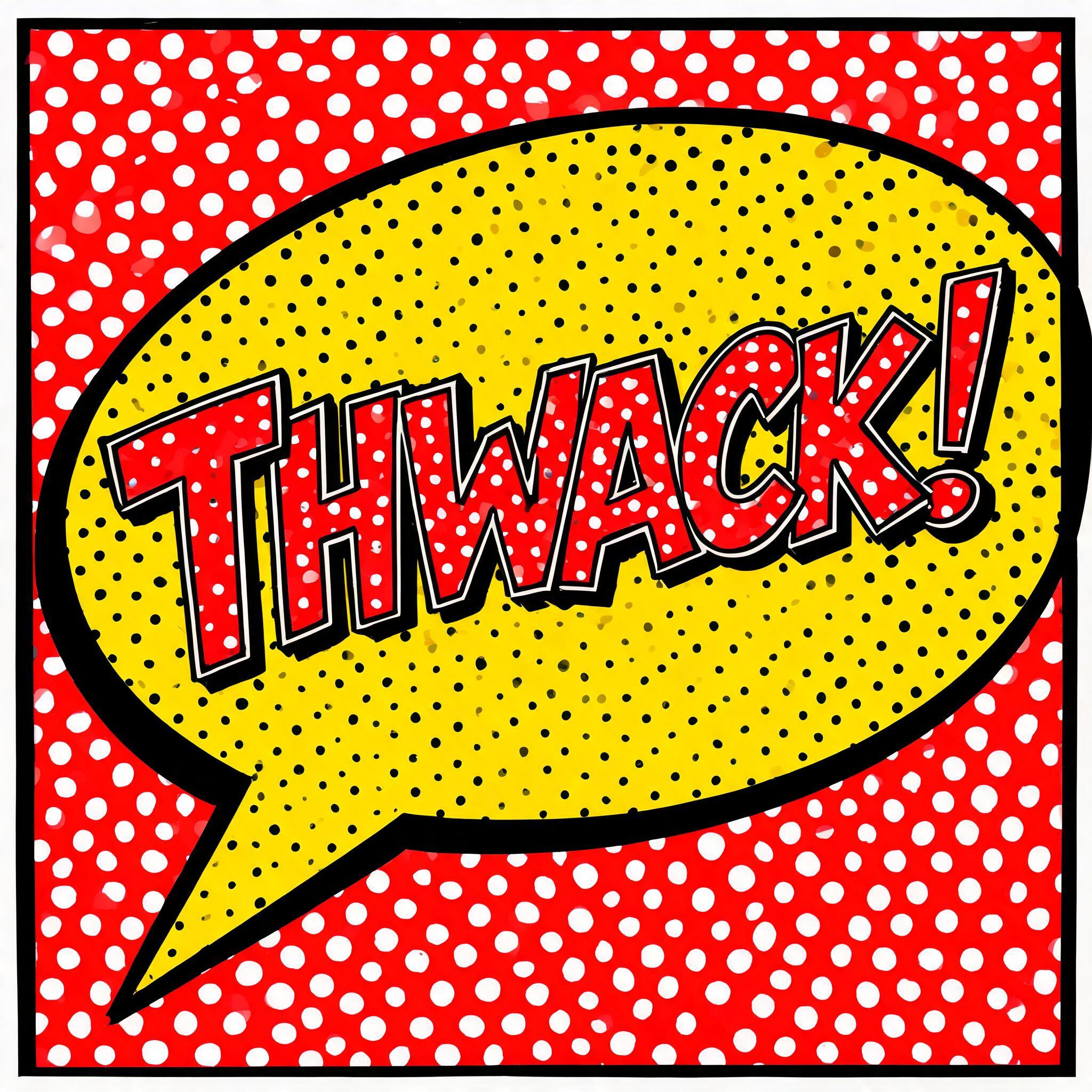 "thwack!" — Pop Art | AI Text Effect Generator